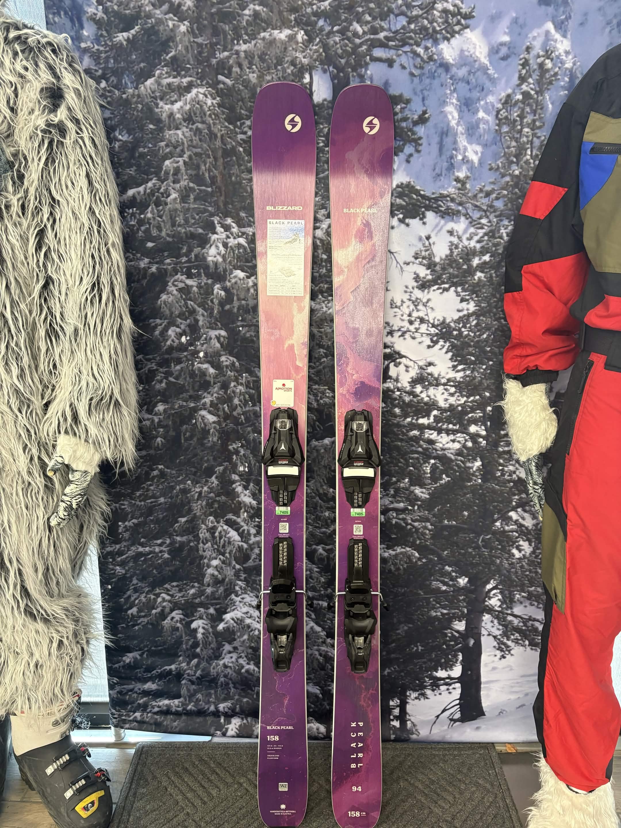 New 2027 Blizzard Black Pearl 94 158cm Skis w/ Atomic NR Strive 11 GW ATO Demo Binding