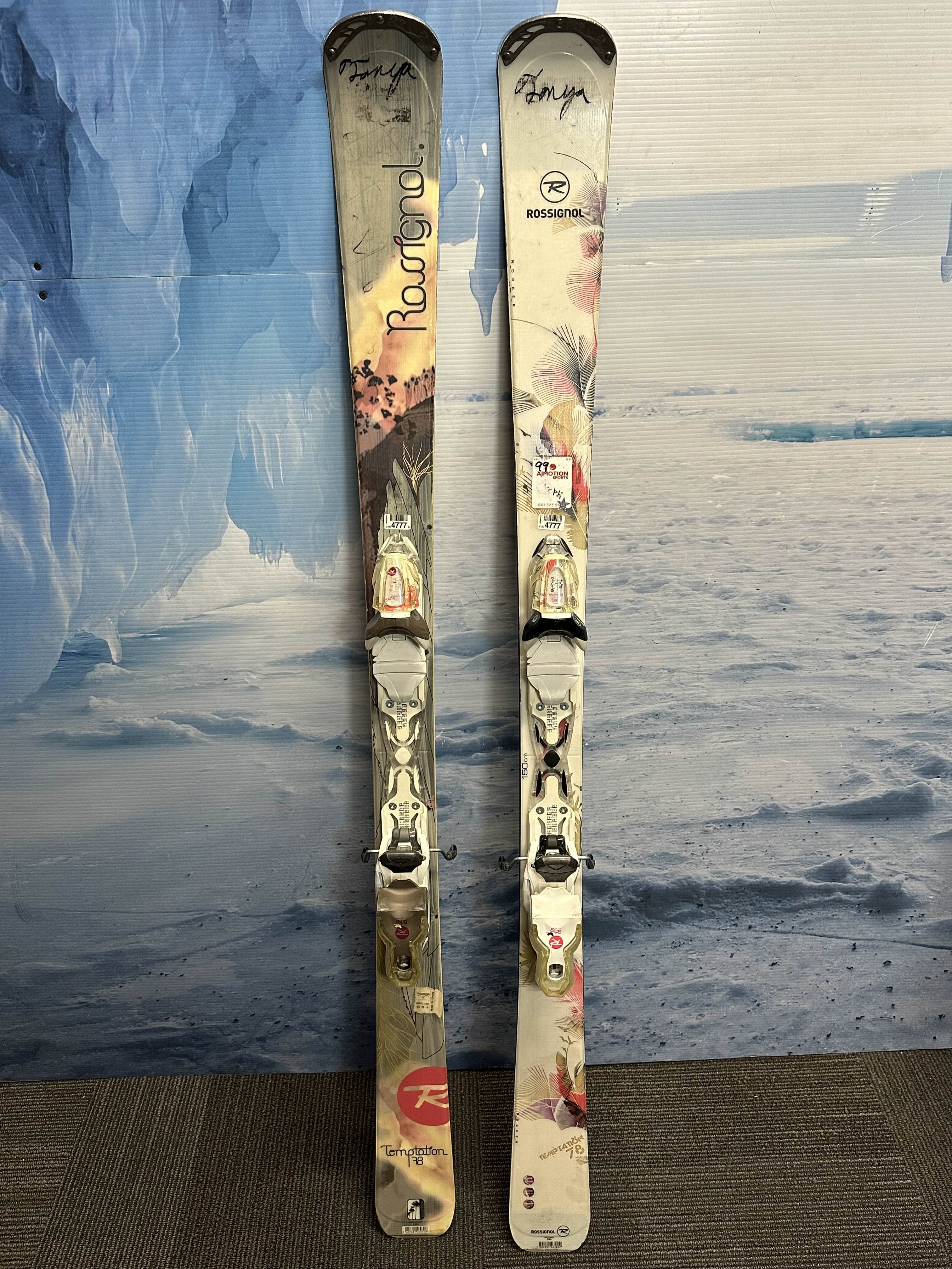 Used Rossignol fanya 150cm w/ Rossignol Rental Binding