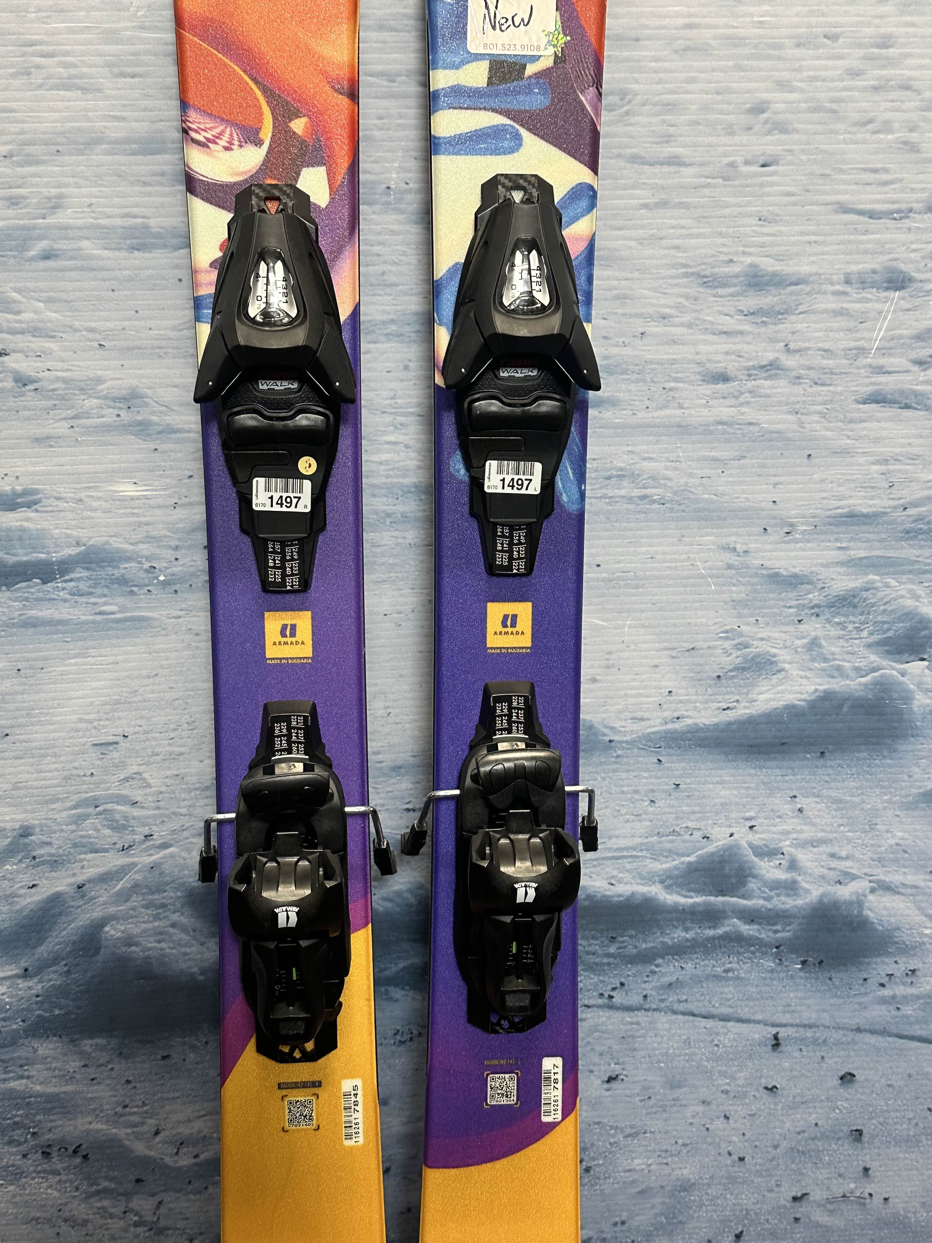 New Armada ARJ 143cm w/  Armada Bindings