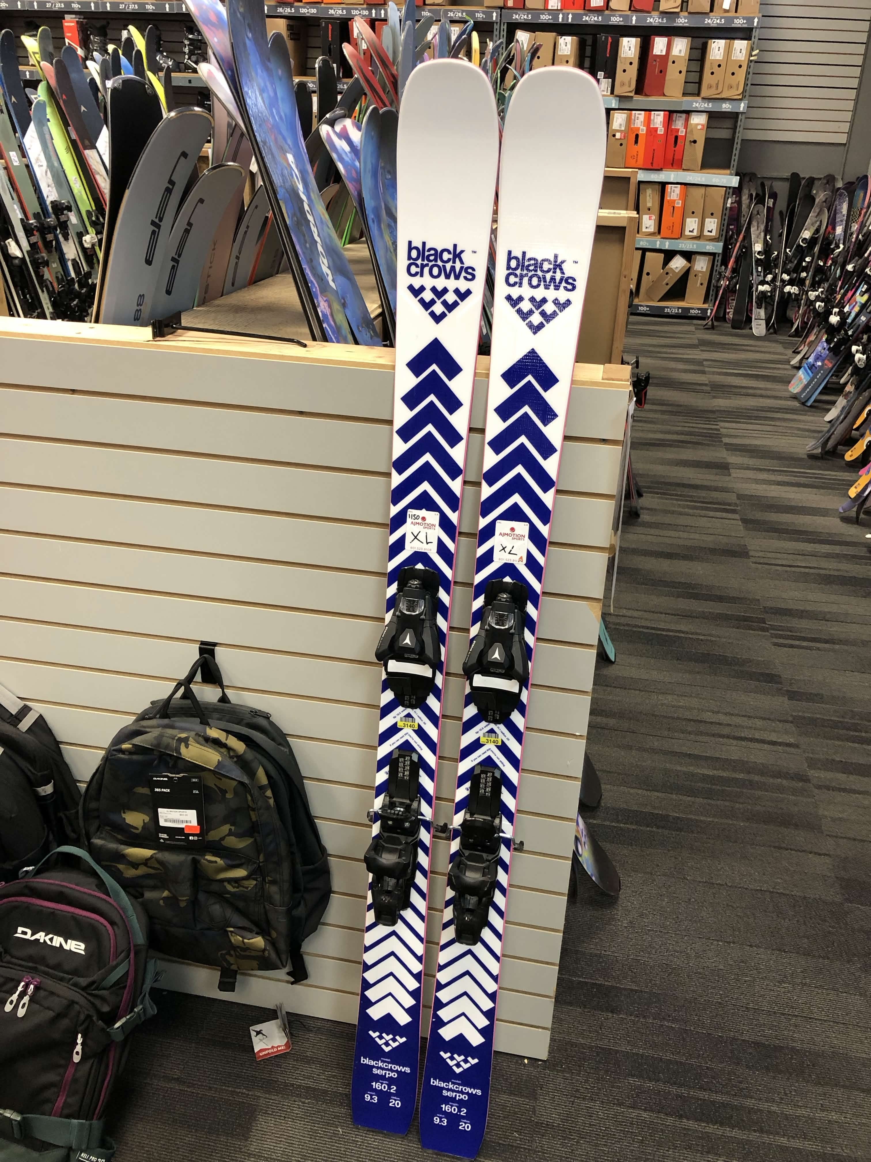 Black Crows Serpo 160cm Skis w/ ATOMIC NR Strive 11 GW Demo Binding -  Used