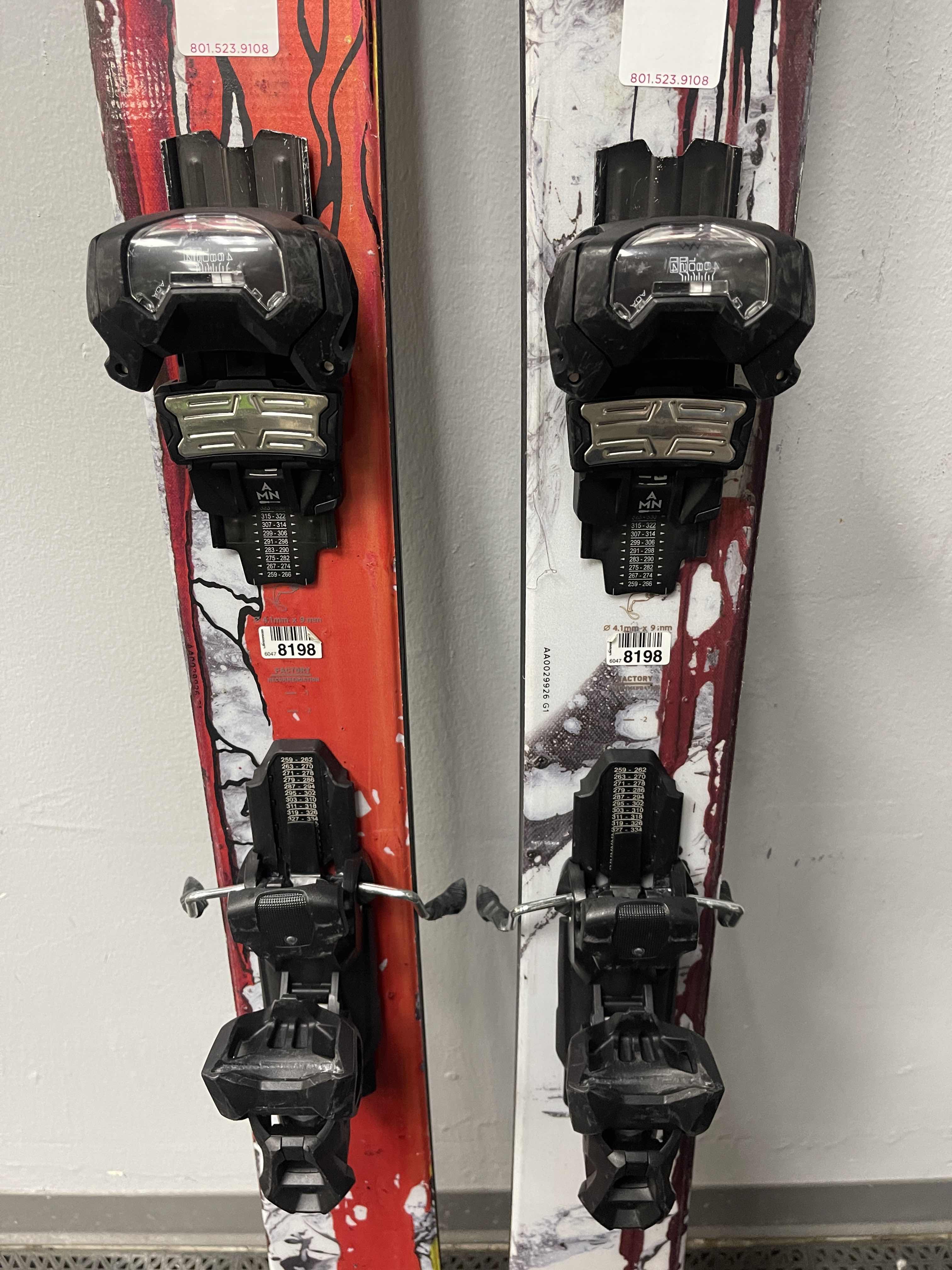 Used Atomic Bent Chetler 180 cm Skis w/ Tyrolia Attack 14 Adjustable Binding