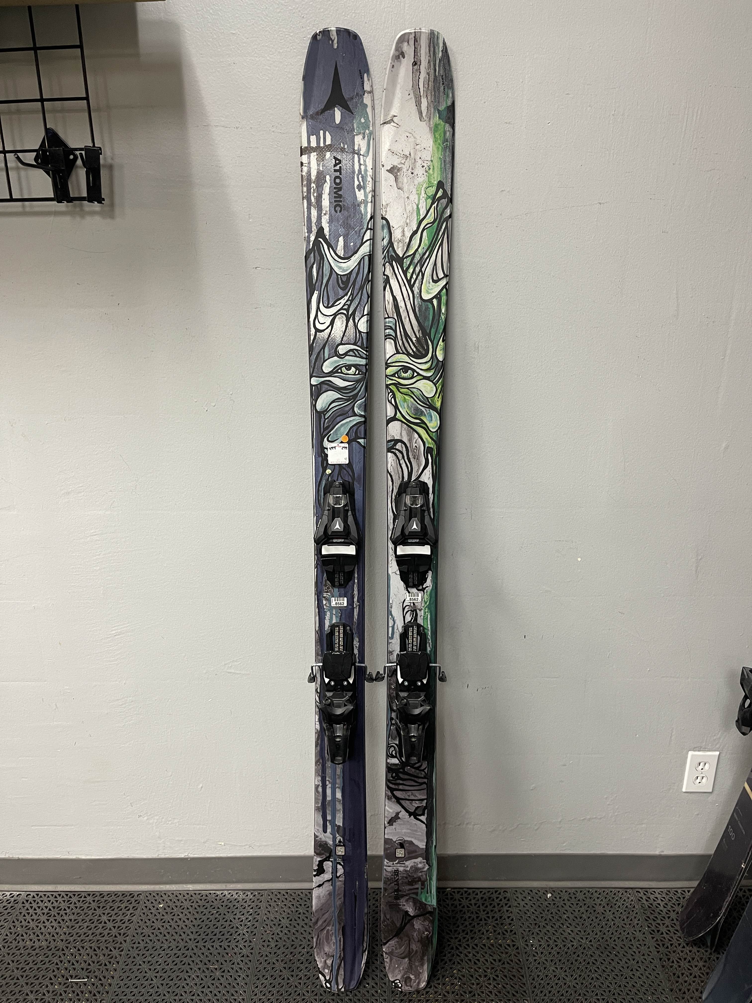 Used Atomic Bent Chetler 188cm Skis w/ Atomic Strive 13 Adjustable Bindings