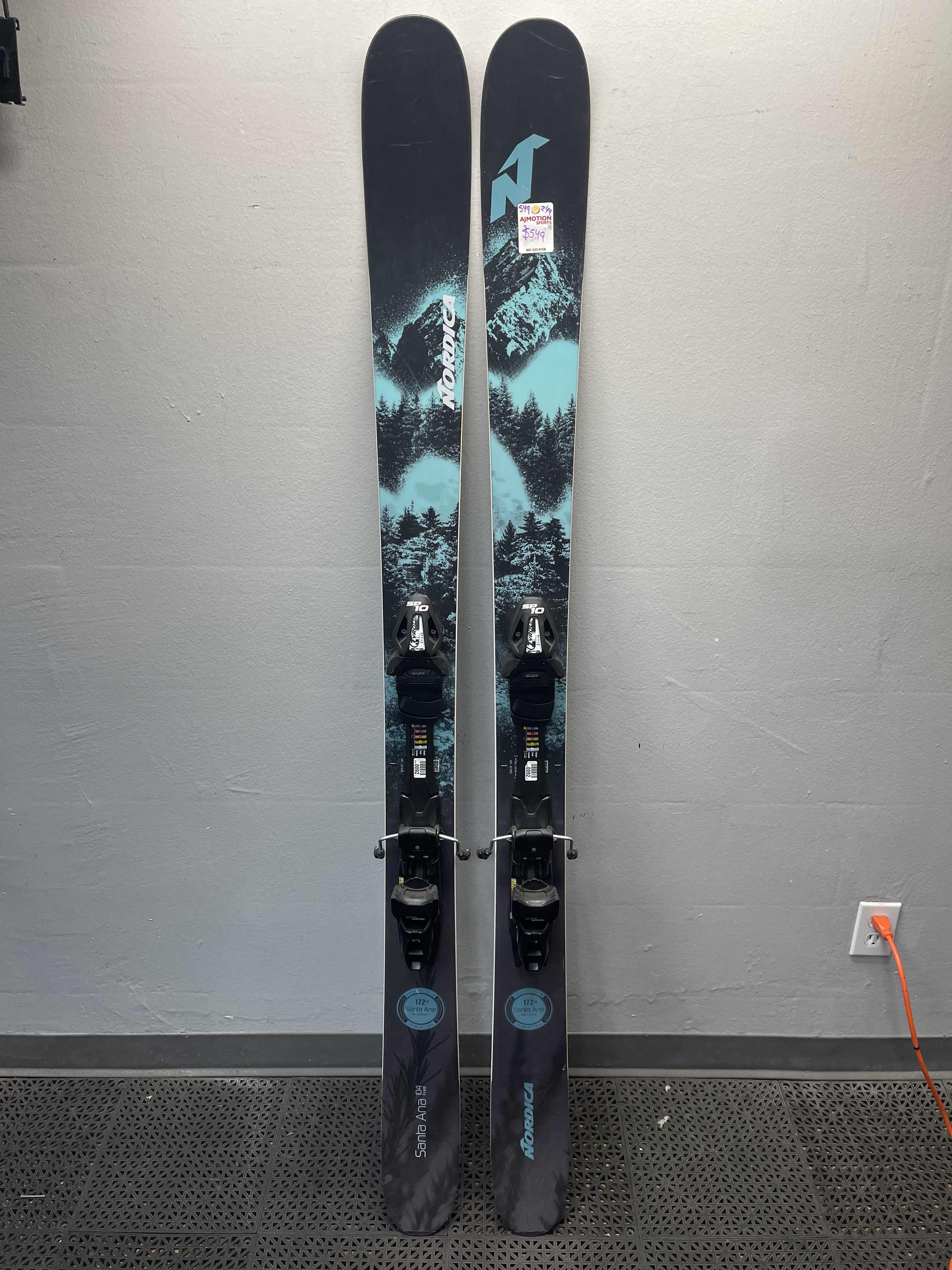 Used Nordica Santa Ana 104 Free 172cm w/ Tyrolia SP10 Demo Bindings