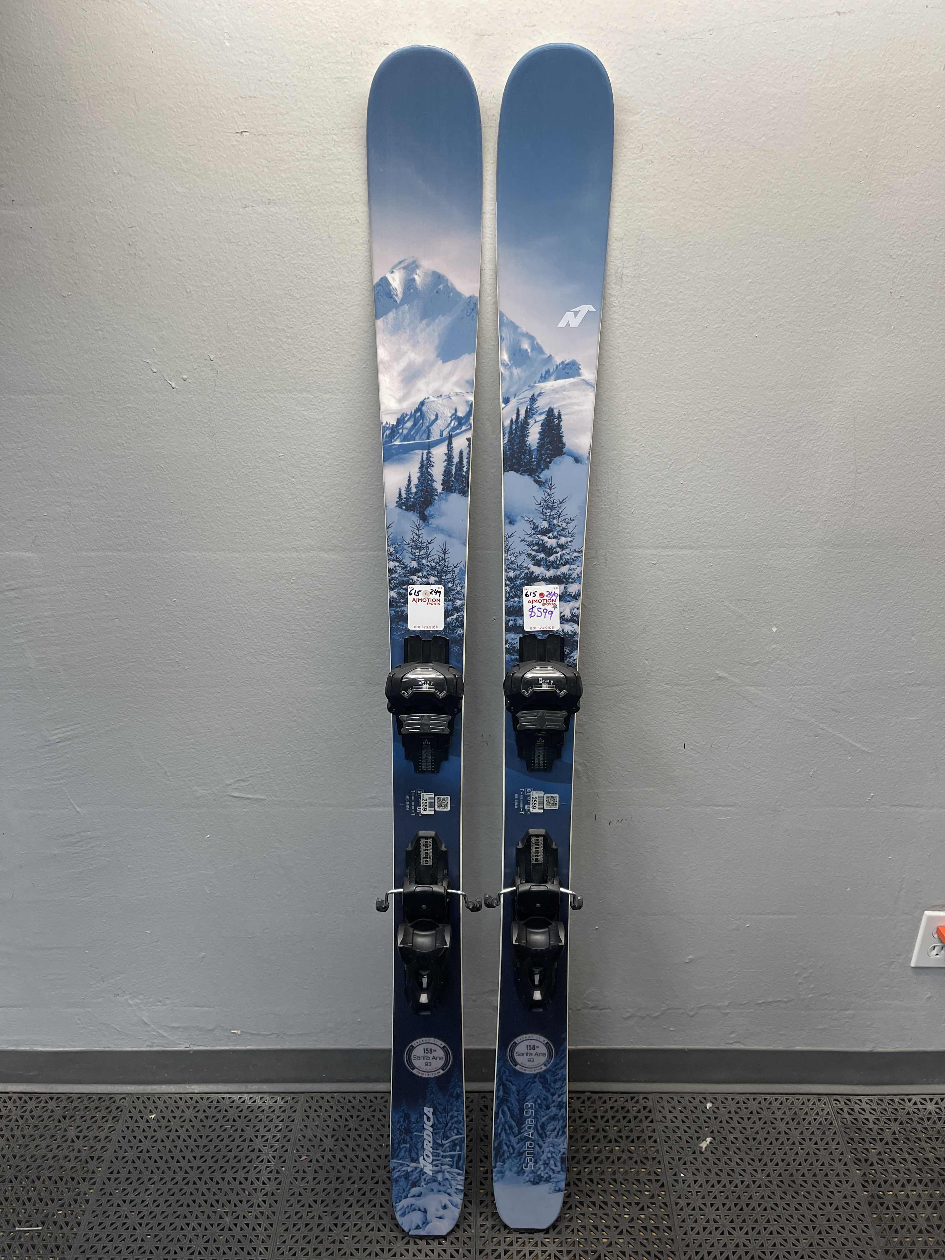 Used Nordica Santa Ana 93 158cm w/ Tyrolia Attack 11 Adjustable Bindings