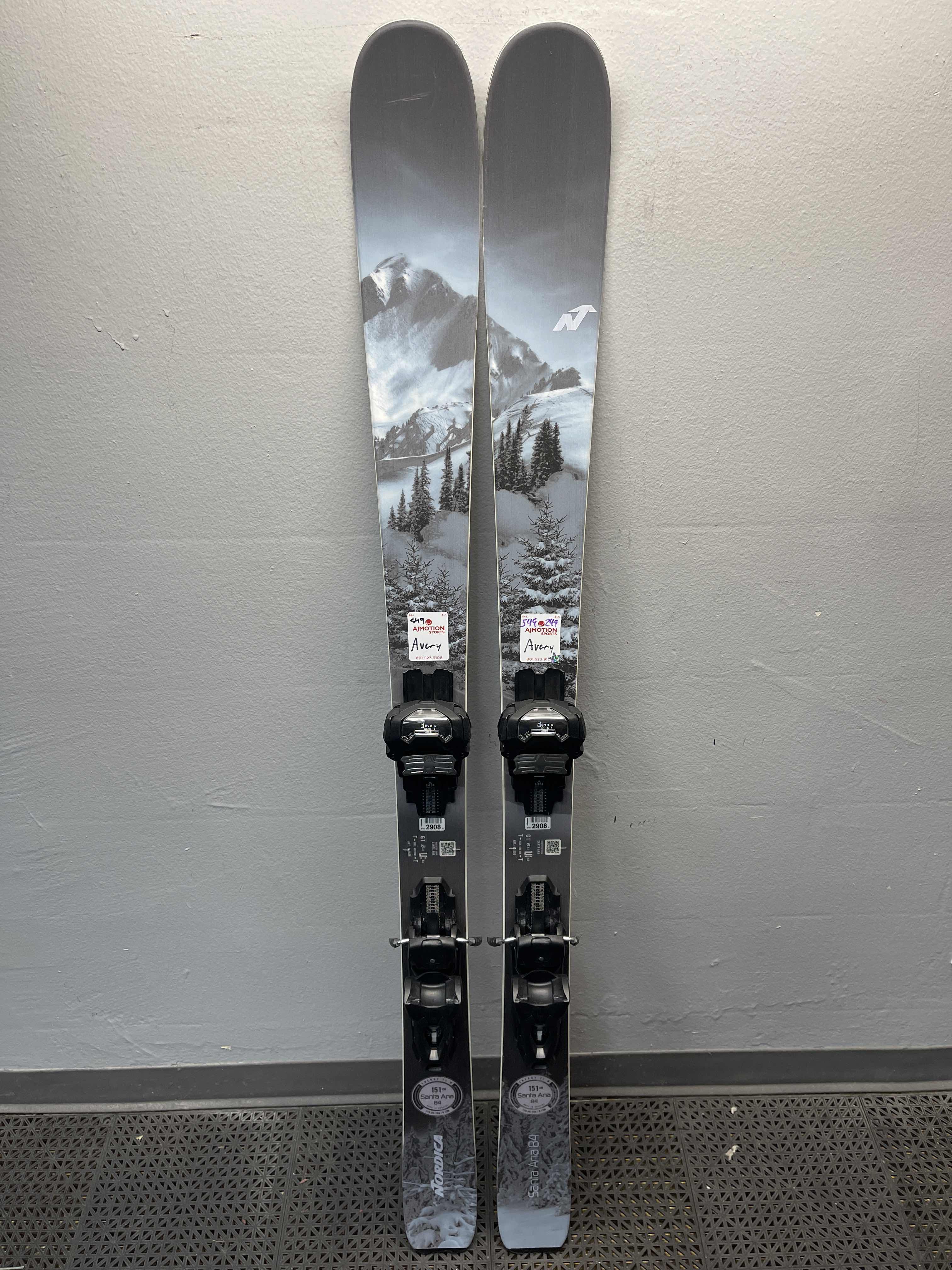 Used Nordica Santa Ana 84 151cm w/ Tyrolia Attack 11 Adjustable Bindings