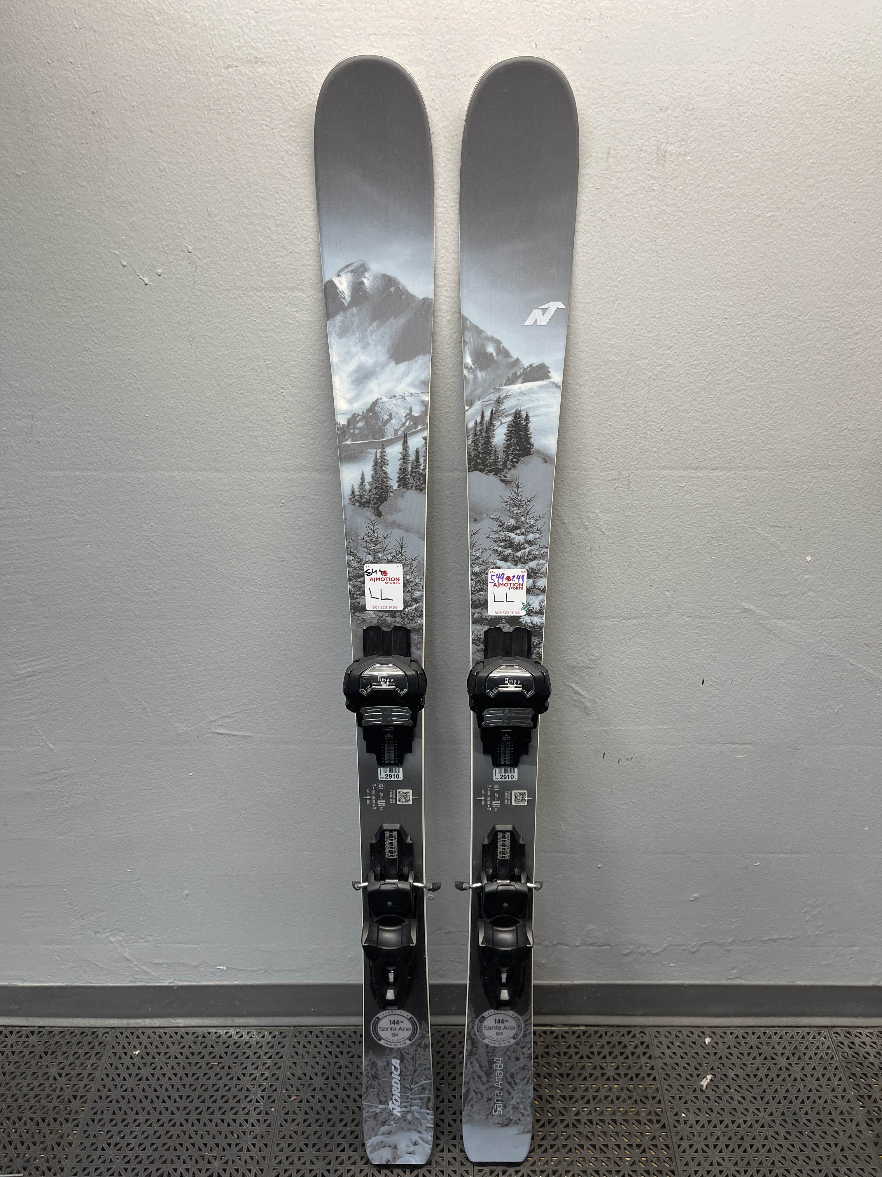 Used Nordica Santa Ana 84 144cm w/ Tyrolia Attack 11 Adjustable Bindings