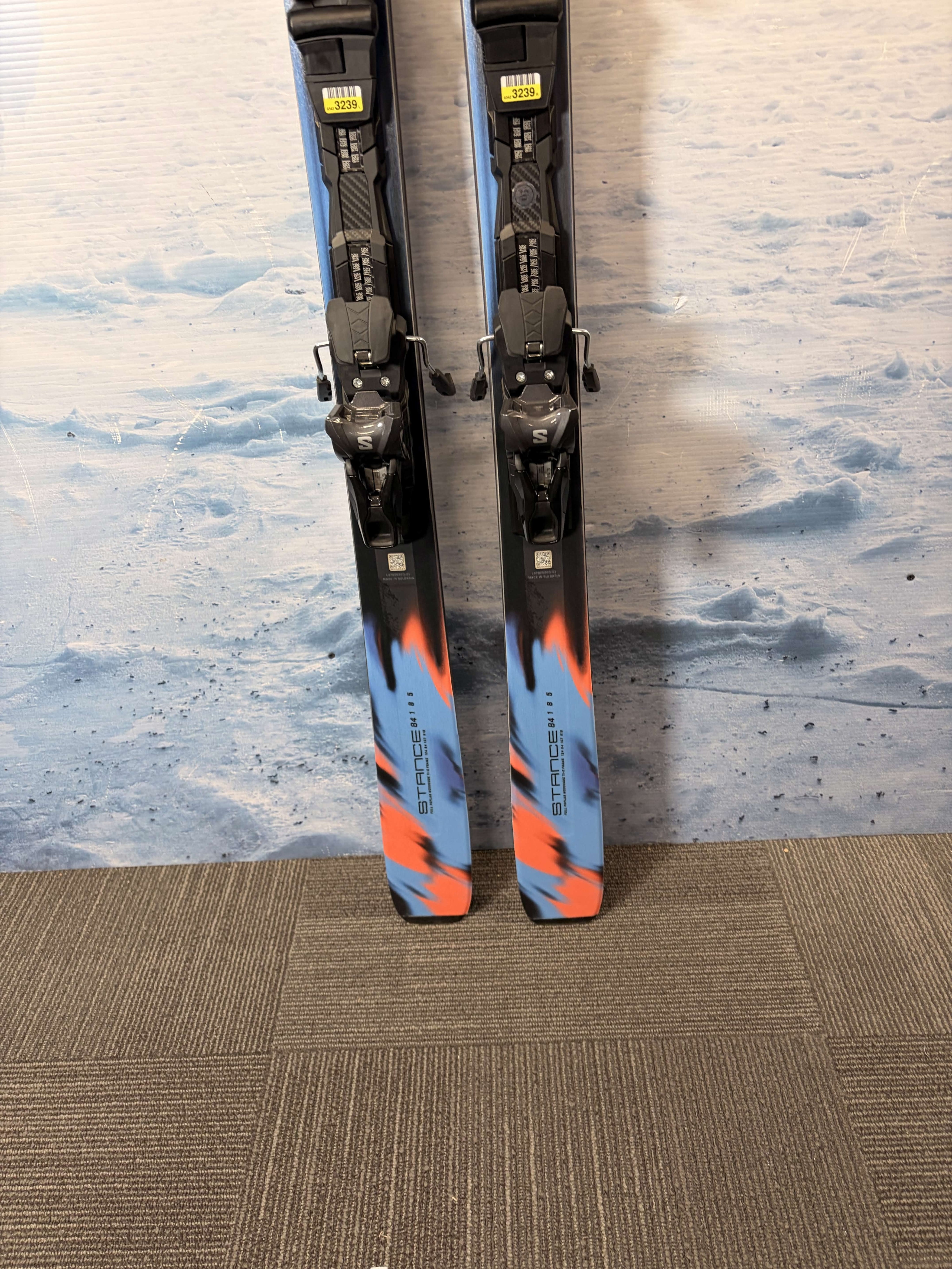Salomon Stance 84 185cm Skis w/ SALOMON M12 GW SYS Demo Binding - Used (2026)