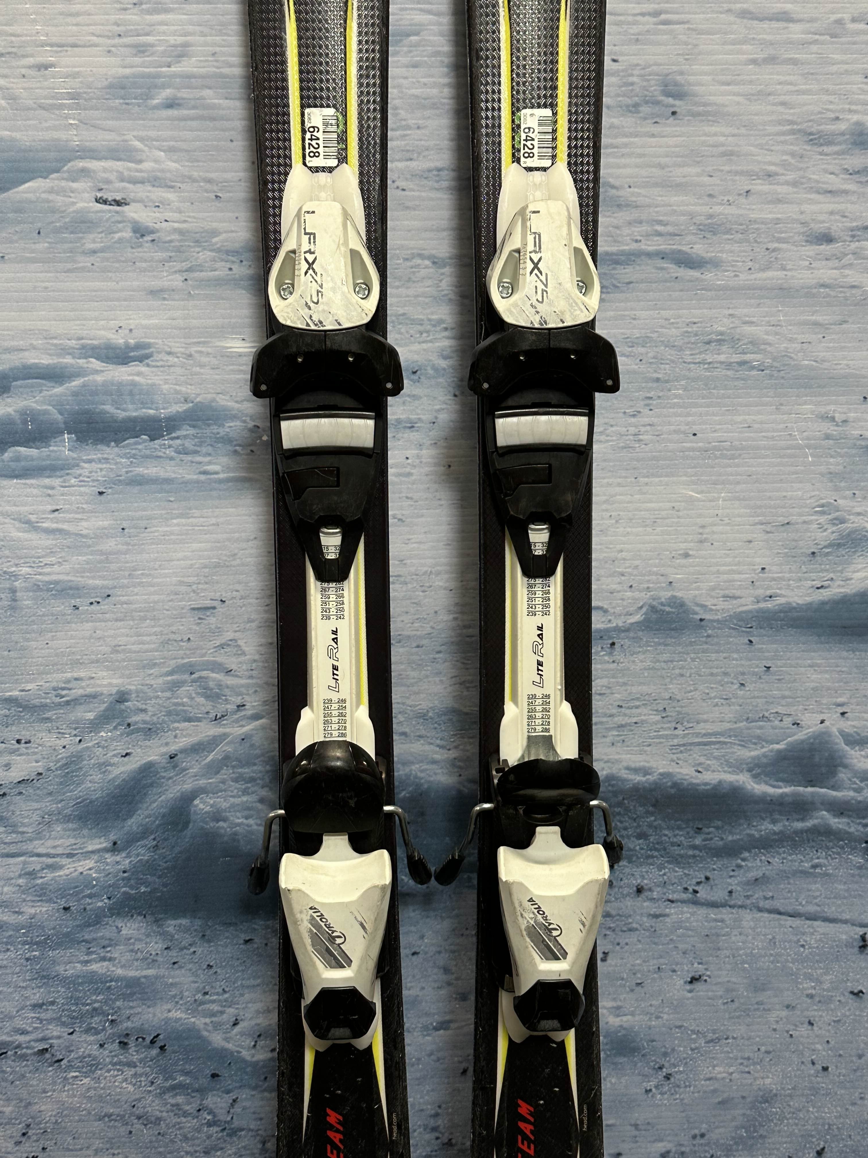 Used Head supershape team 127cm w/ Tyrolia LRX Bindings