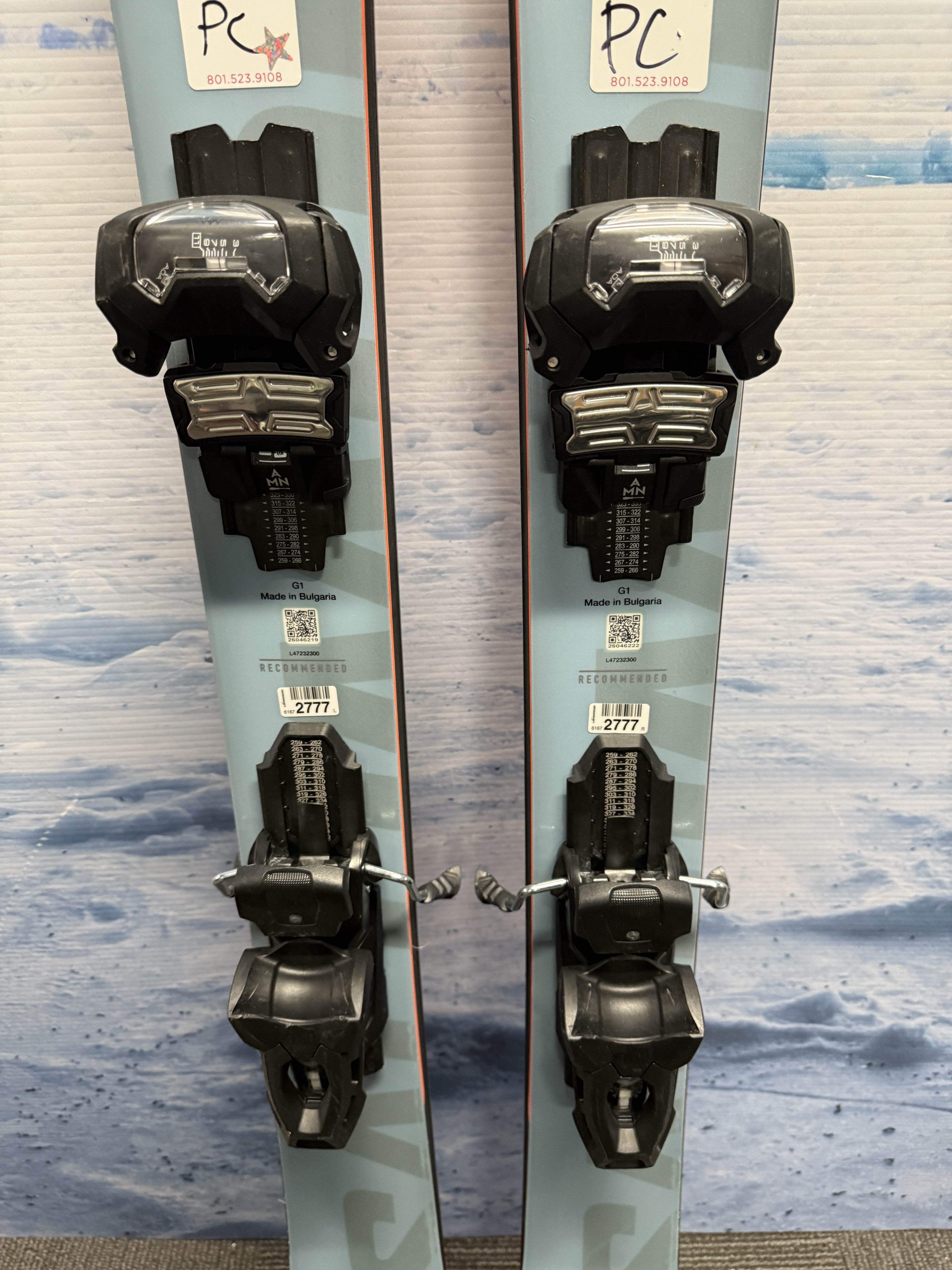 Used Salomon QST 98 183cm w/ Tyrolia Attack 14 Adjustable Bindings