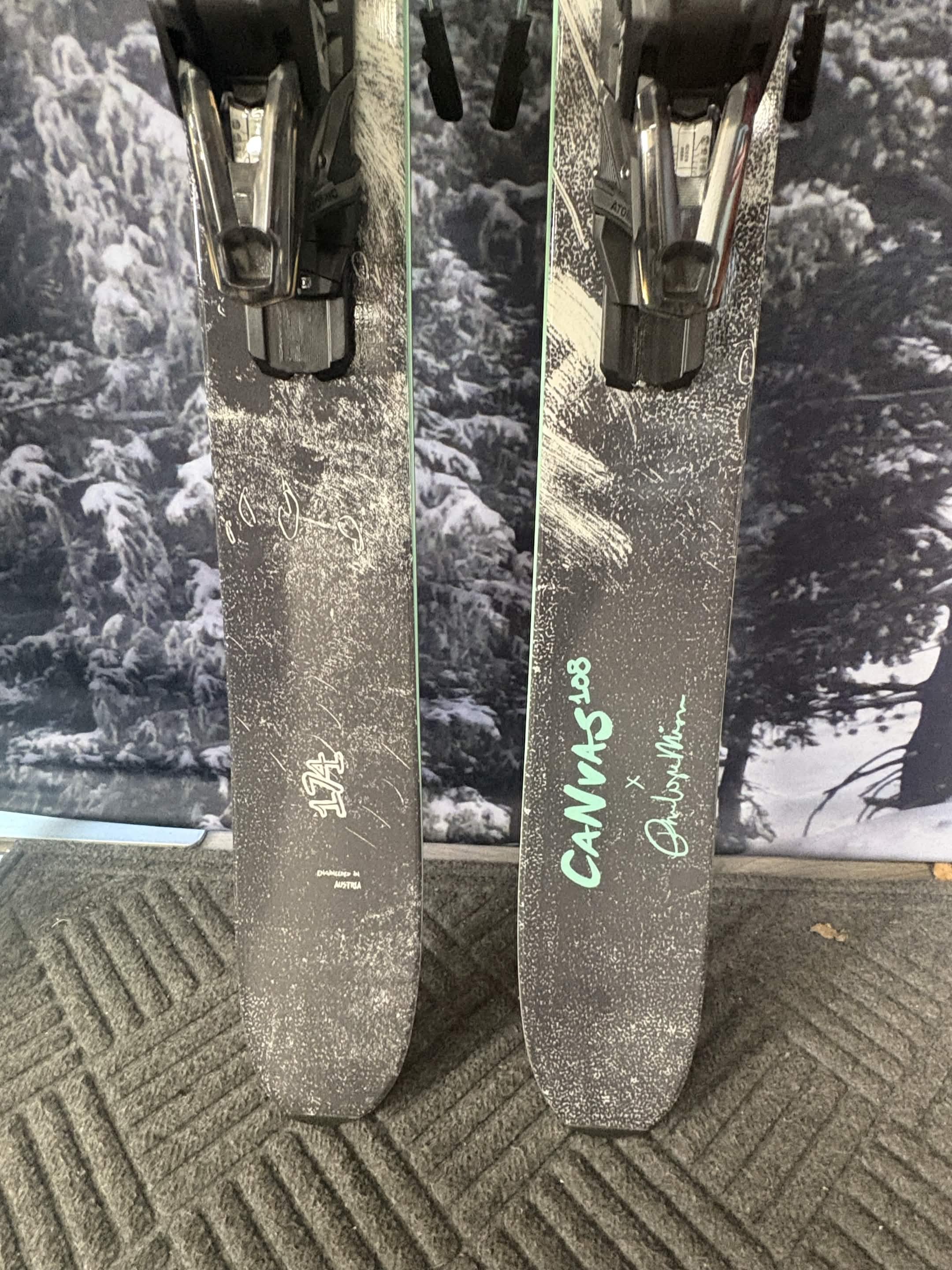 Blizzard Canvas 108 174cm Skis w/ ATOMIC NR Strive 13 GW ATO Demo Binding - New 2027