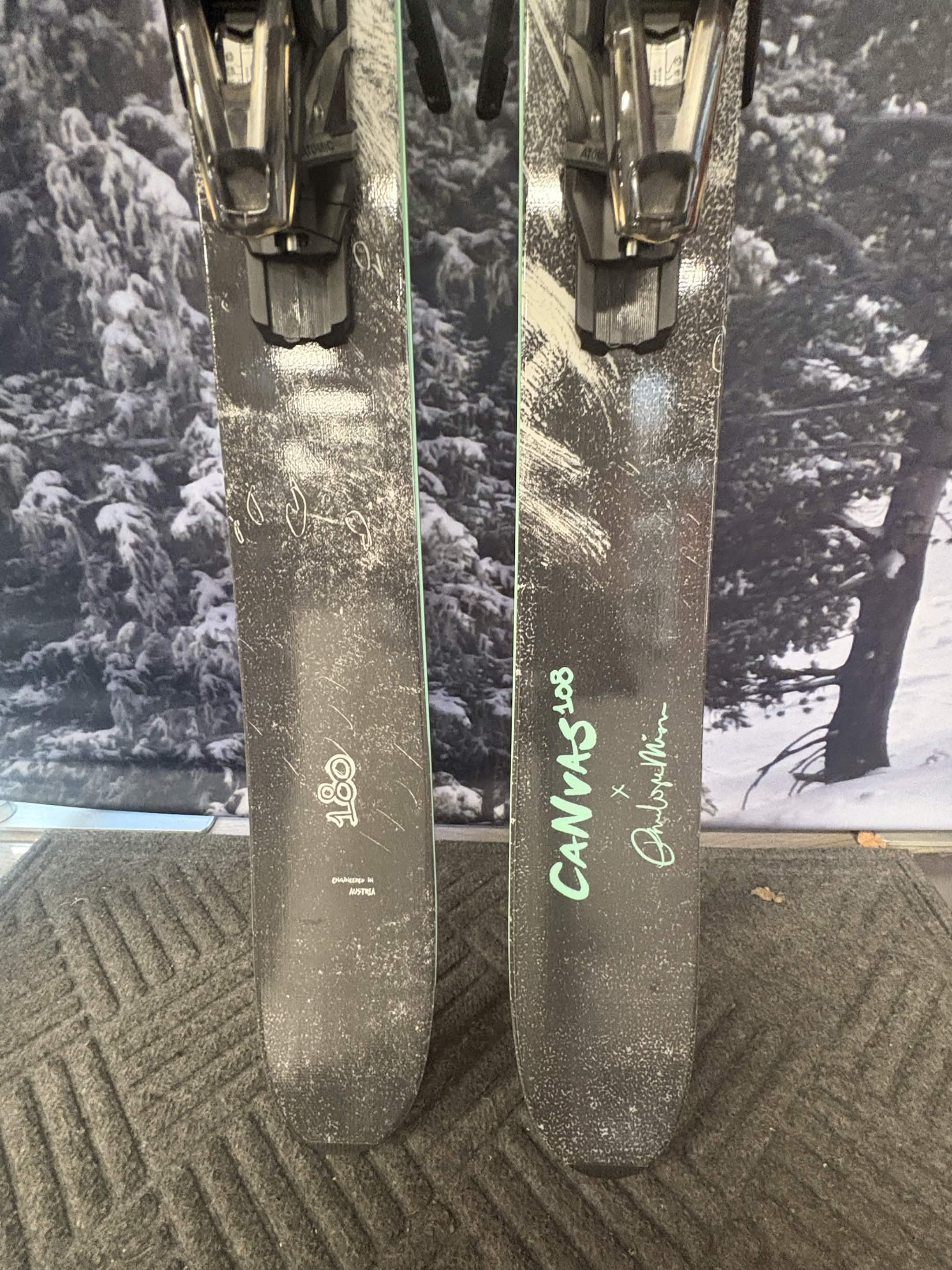 Blizzard Canvas 108 180cm Skis w/ ATOMIC NR Strive 13 GW ATO Demo Binding - New 2027