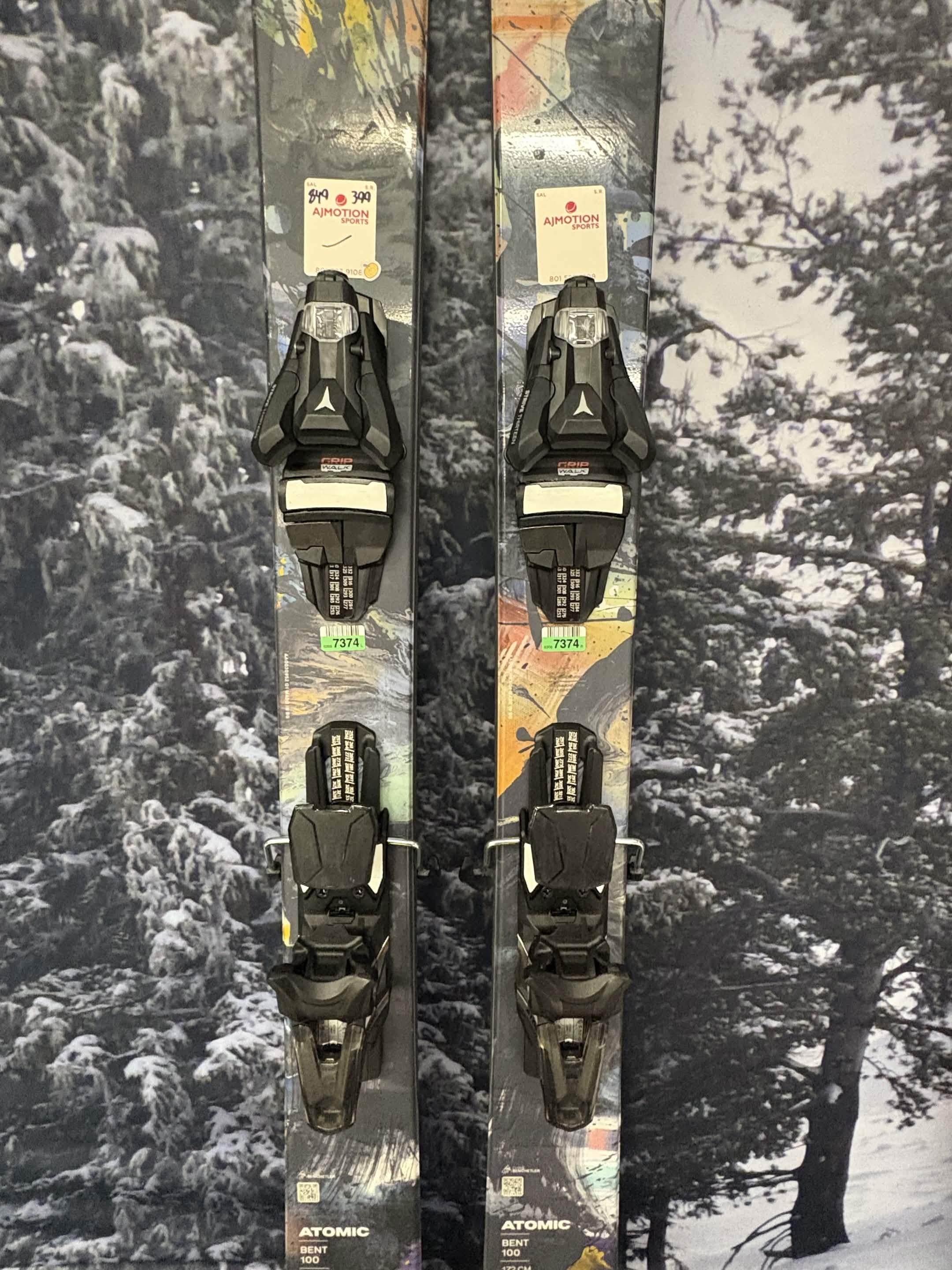 Atomic Bent Chetler 100 172cm Skis w/ ATOMIC NR Strive 13 GW ATO Demo Binding - New 2027