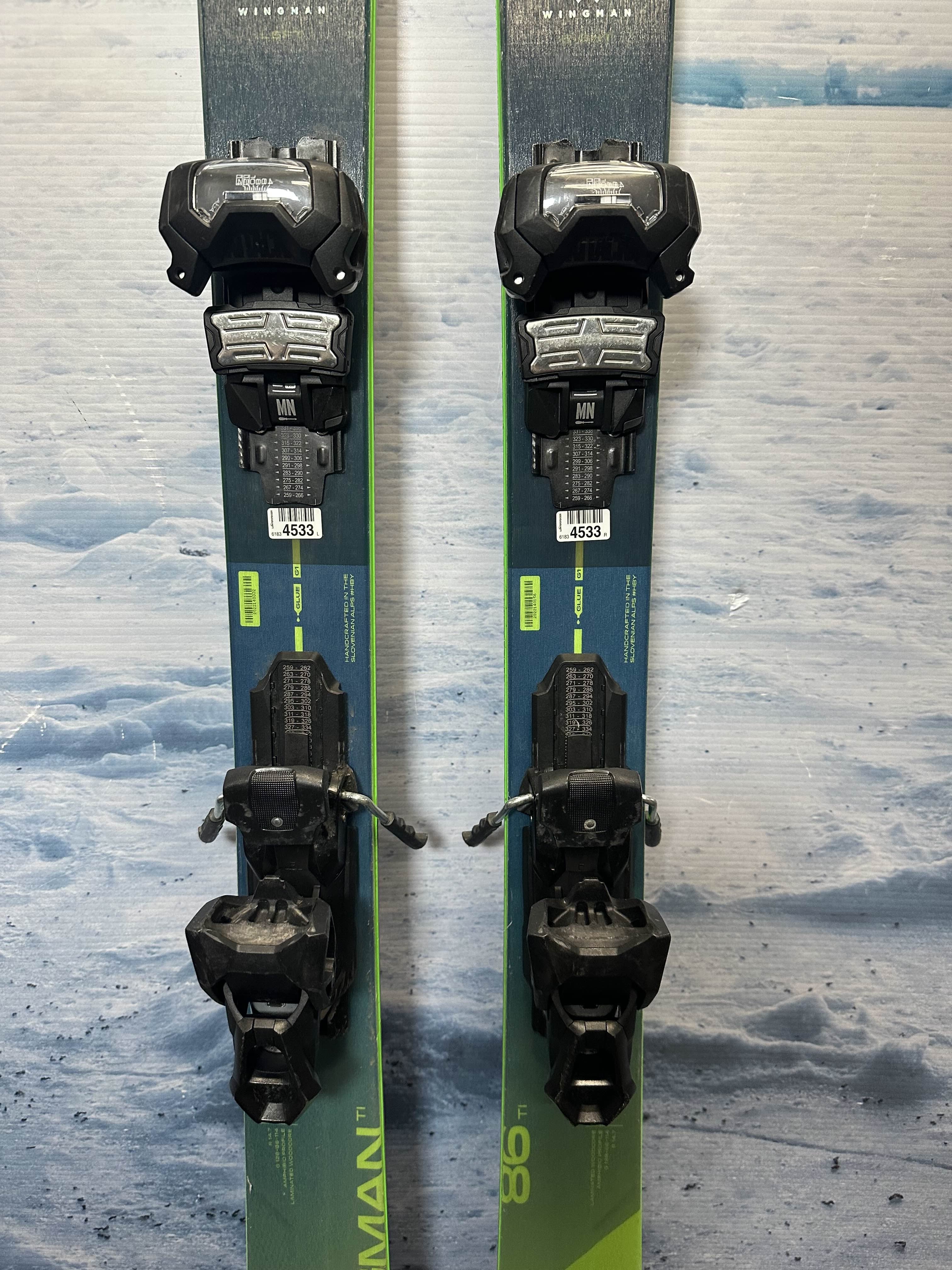 Used Elan Wingman 86 Ti 166cm Ski w/ Tyrollia Attack 13 Bindings