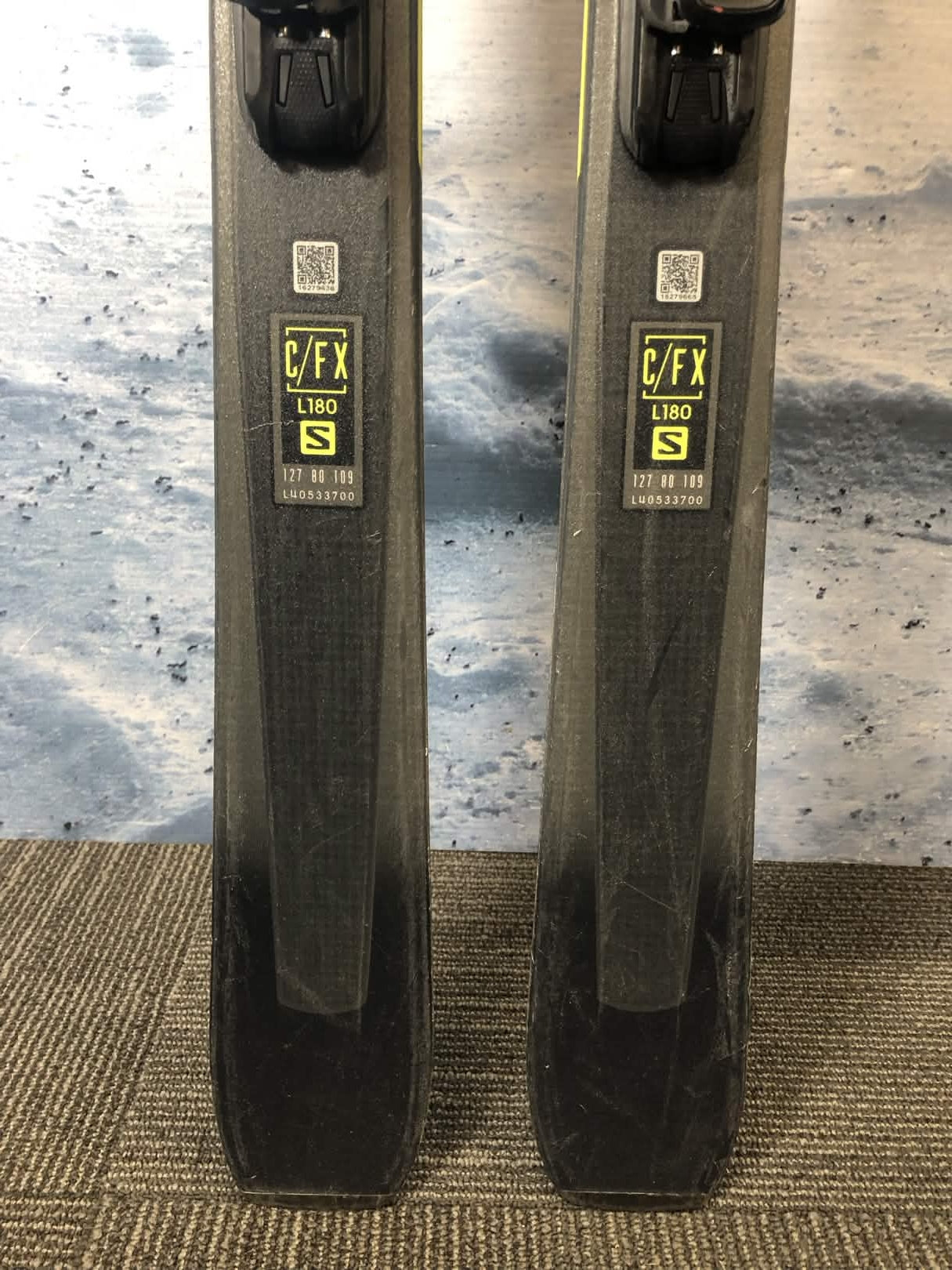 Used Salomon XDR 80CF R 180cm Skis w/ Salomon Mercury 11 GW Binding