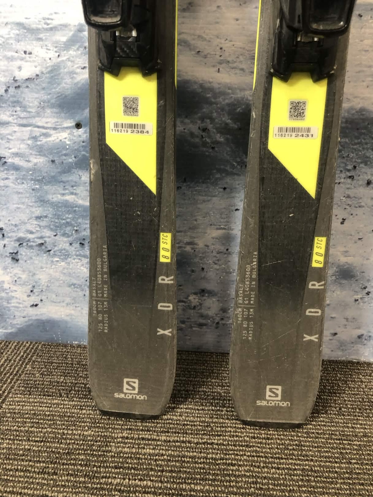 Used Salomon XDR 80ST C 160cm Skis w/ Salomon E Z12 GW Binding