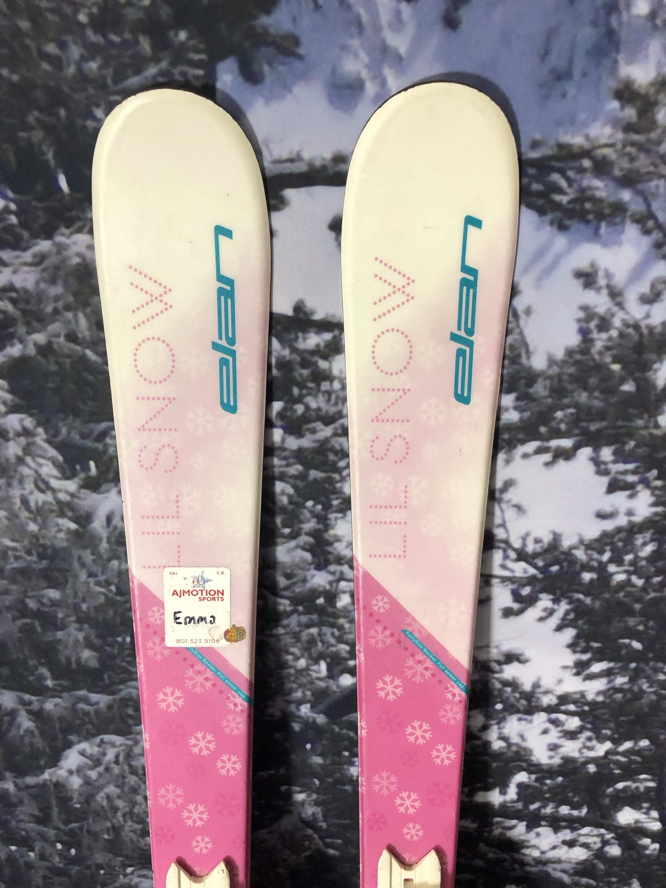Elan Lil Snow 140cm Jr Skis w/ Elan El 7.5 Demo Binding