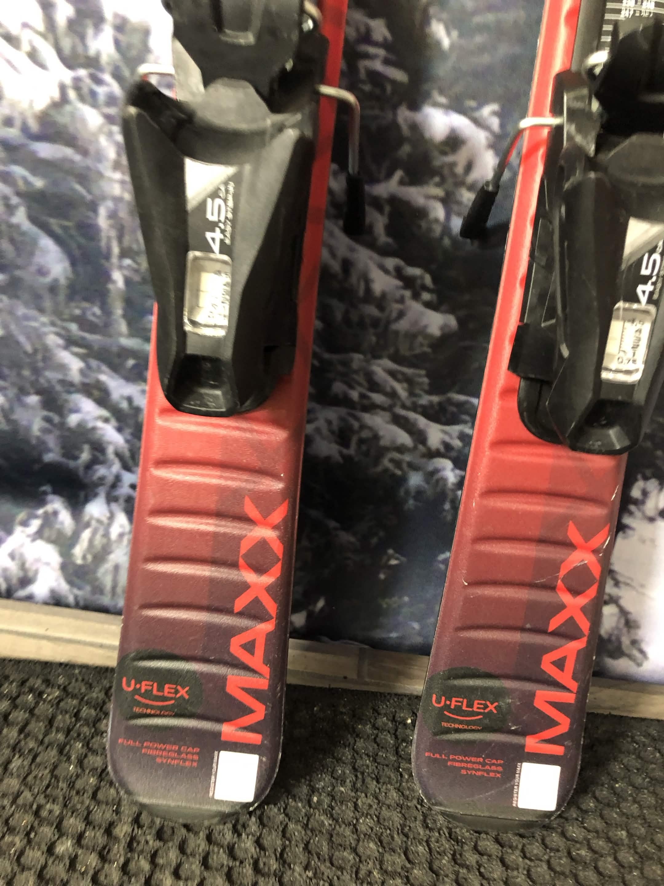 Used Elan Maxx 100cm Jr Kids Skis w/ Elan El 4.5 Binding