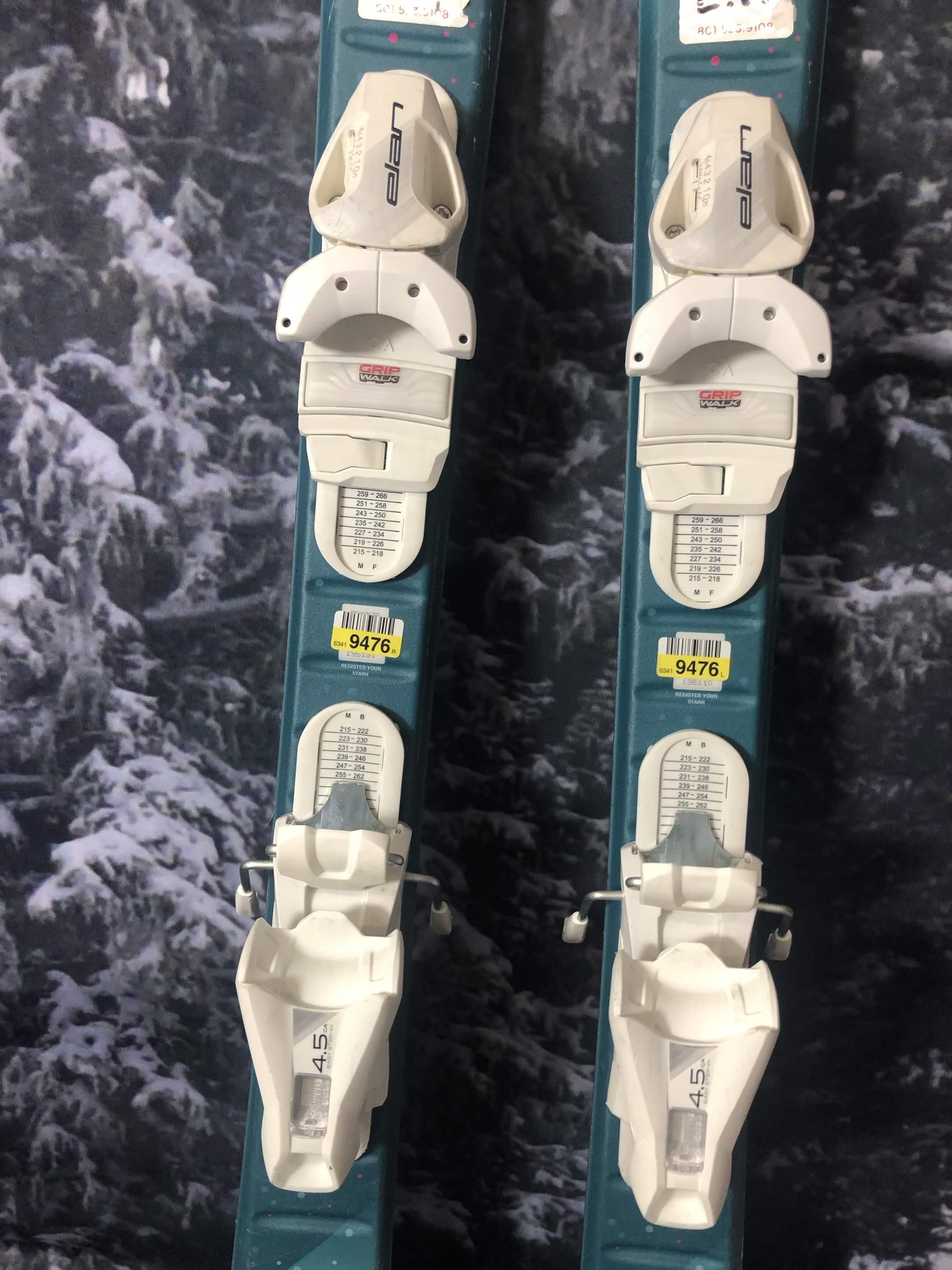 Used Elan Starr JR 120cm Jr Kids Skis w/ Elan El 4.5 Binding
