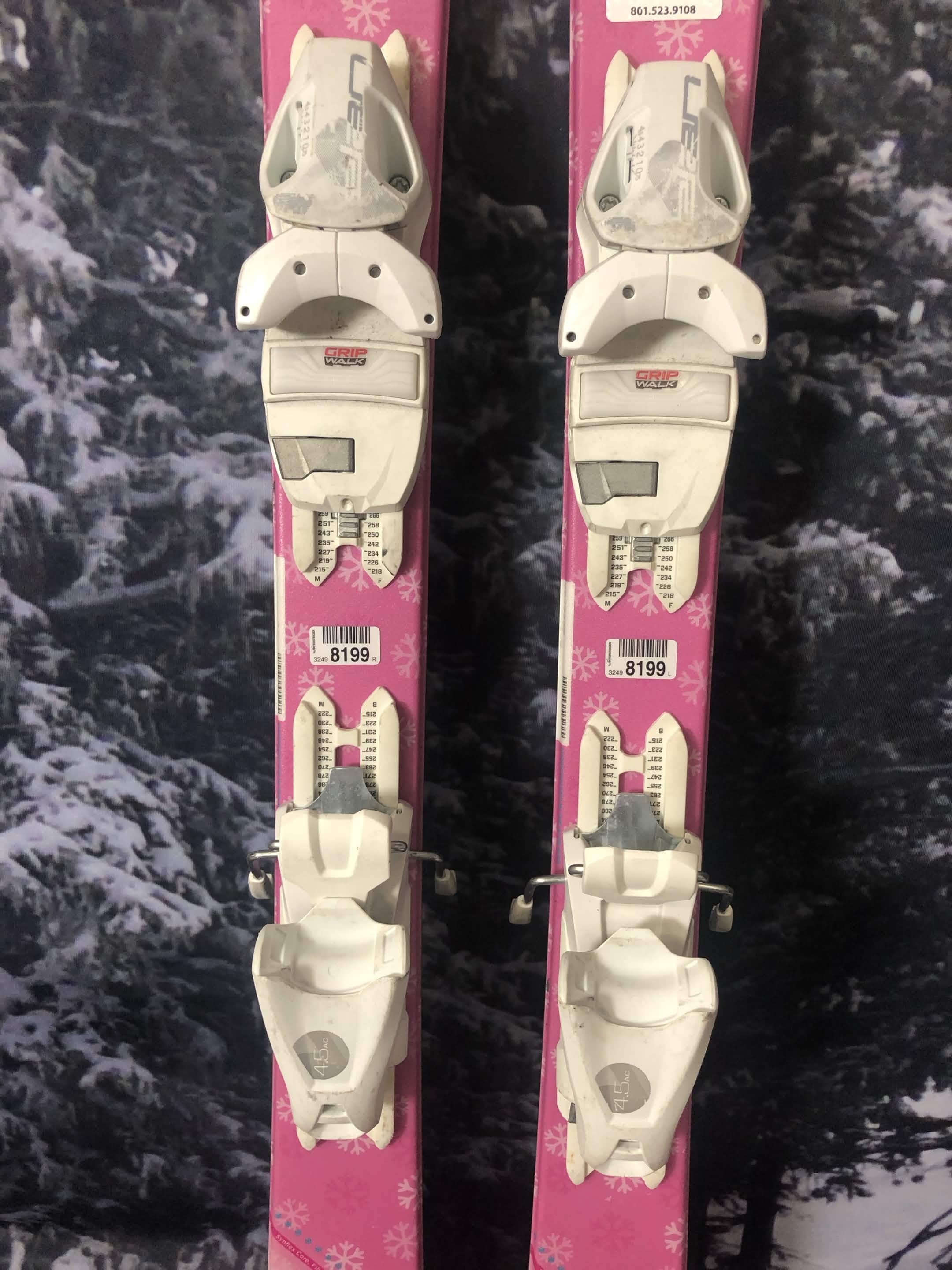 Elan Lil Snow 120cm Jr Skis w/ Elan El 4.5 Demo Binding
