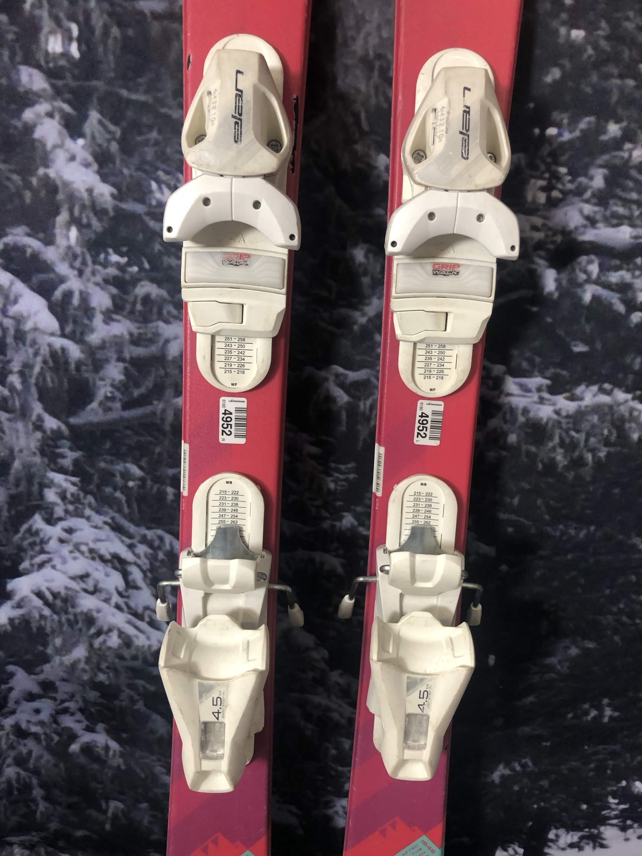 Elan Lil Magic 120cm Jr Skis w/ Elan El 4.5 Demo Binding