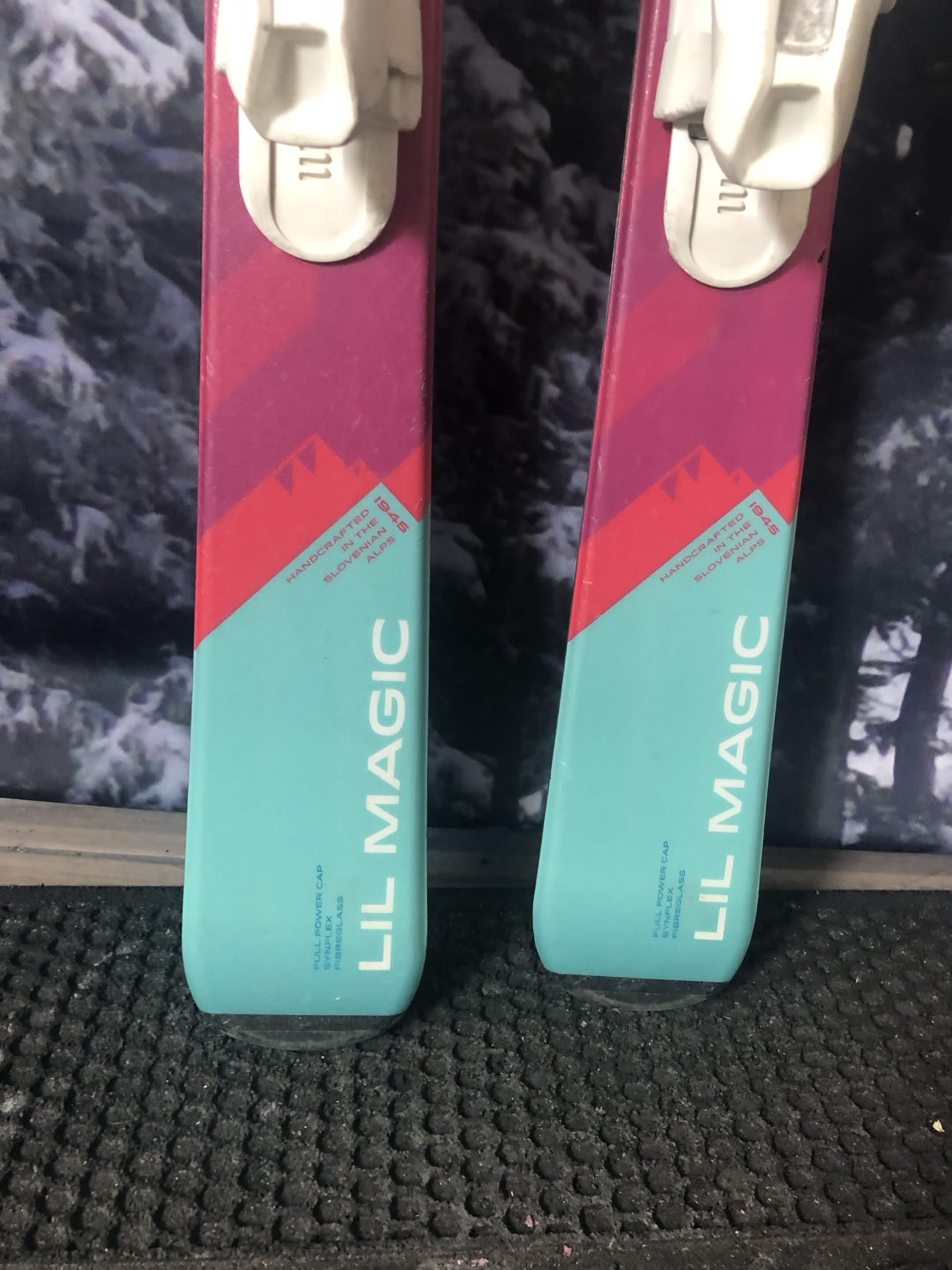 Elan Lil Magic 120cm Jr Skis w/ Elan El 4.5 Demo Binding