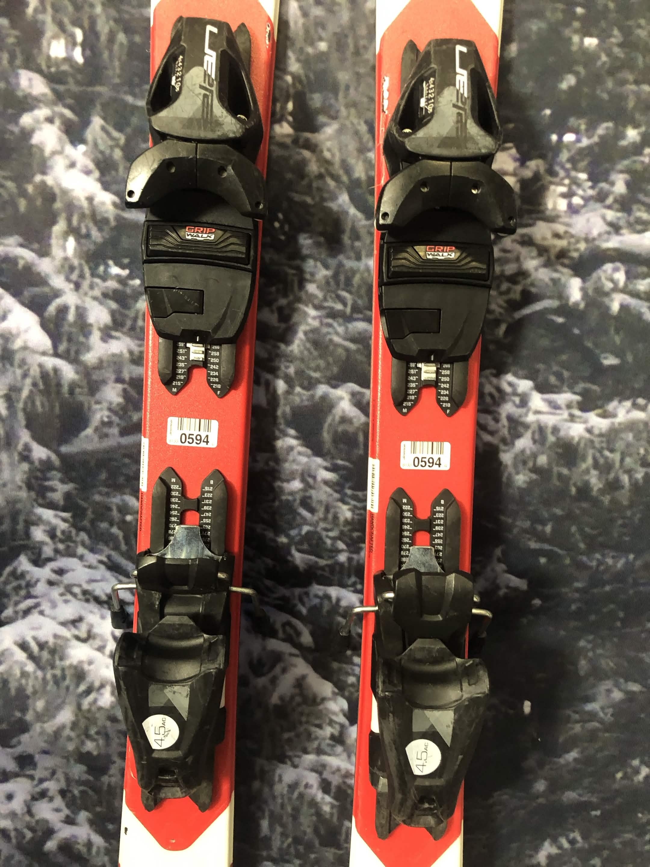 Used Elan Formula 120cm Jr Skis w/ Elan El 4.5 Demo Binding