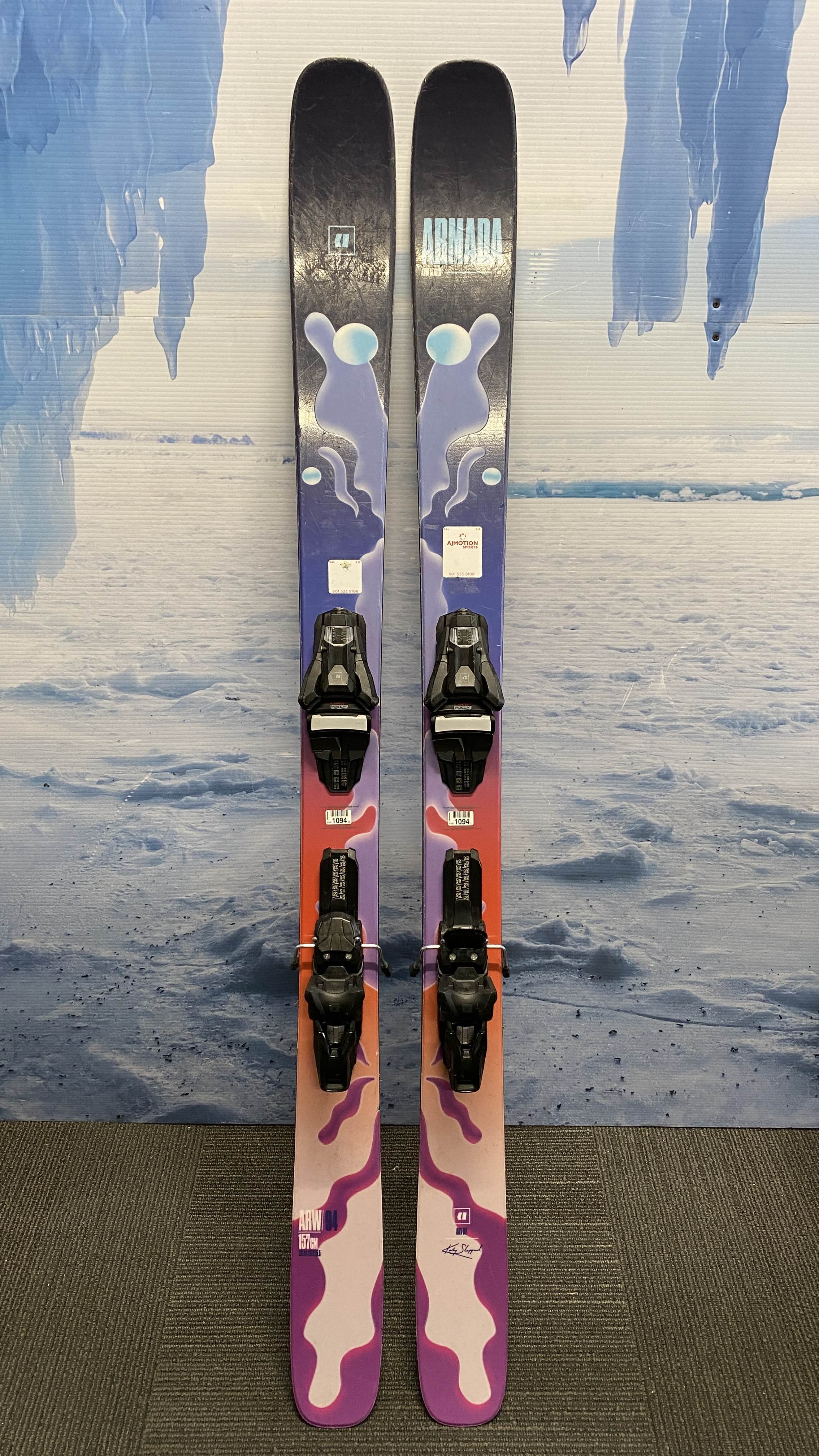 Used Armada ARW 94 157cm w/ Armada Strive 11 Adjustable bindings