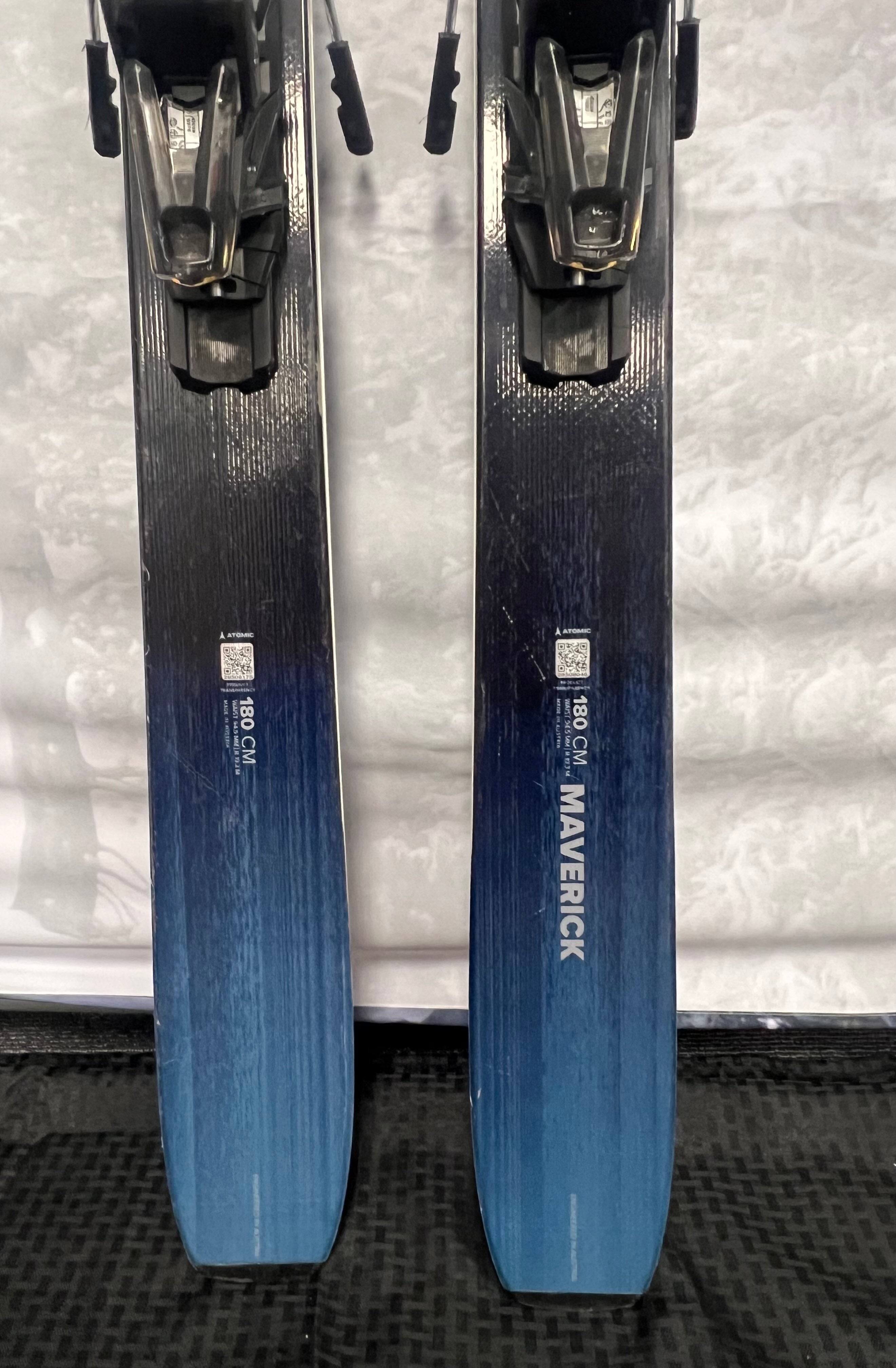 Lightly Used Atomic Maverick 95 TI Skis - 180 cm w/ Atomic Strive 13 Binding