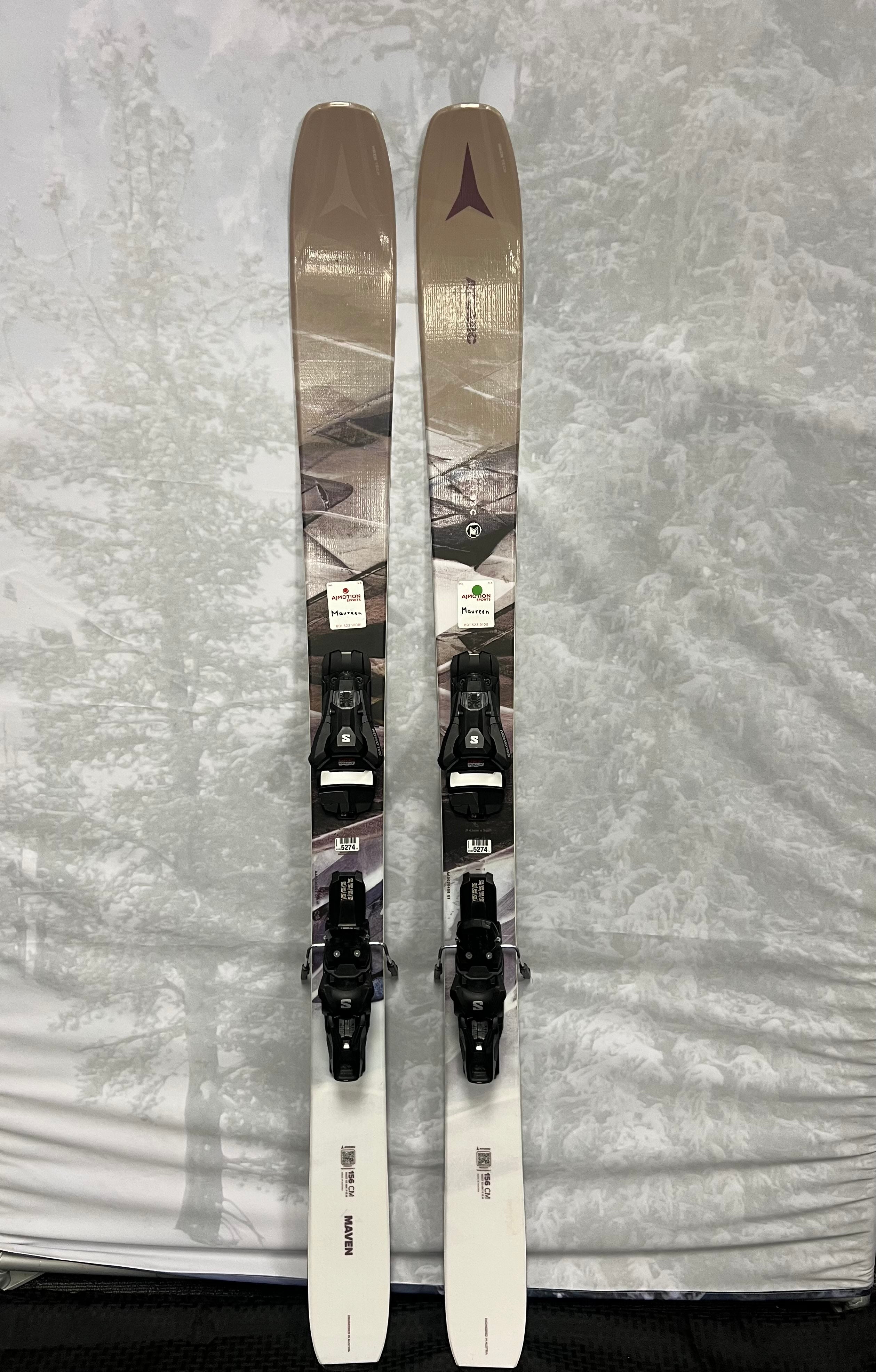 Lightly used Atomic Maven 93 C 156cm Skis w/ Salomon Strive 11 Demo Binding