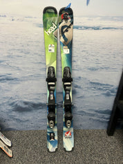 Used Head Residue 118cm Jr Skis w/ Tyrolia SP 7.5 Demo Binding