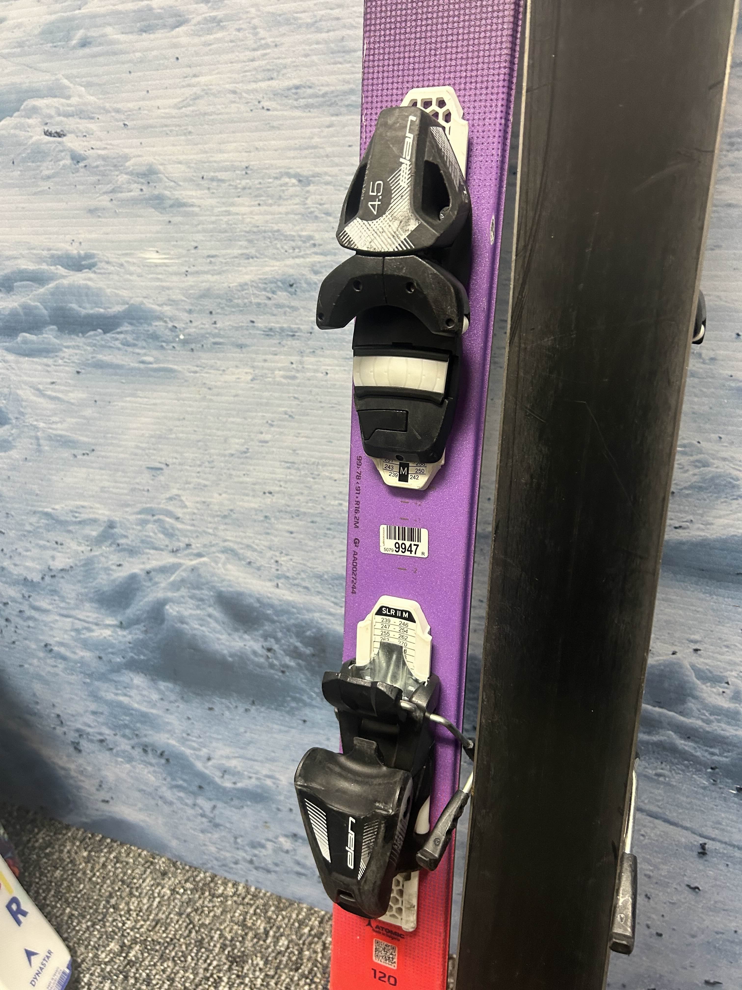 Used Atomic Vantage 120cm Jr Skis w/ Elan 4.5 Demo Binding