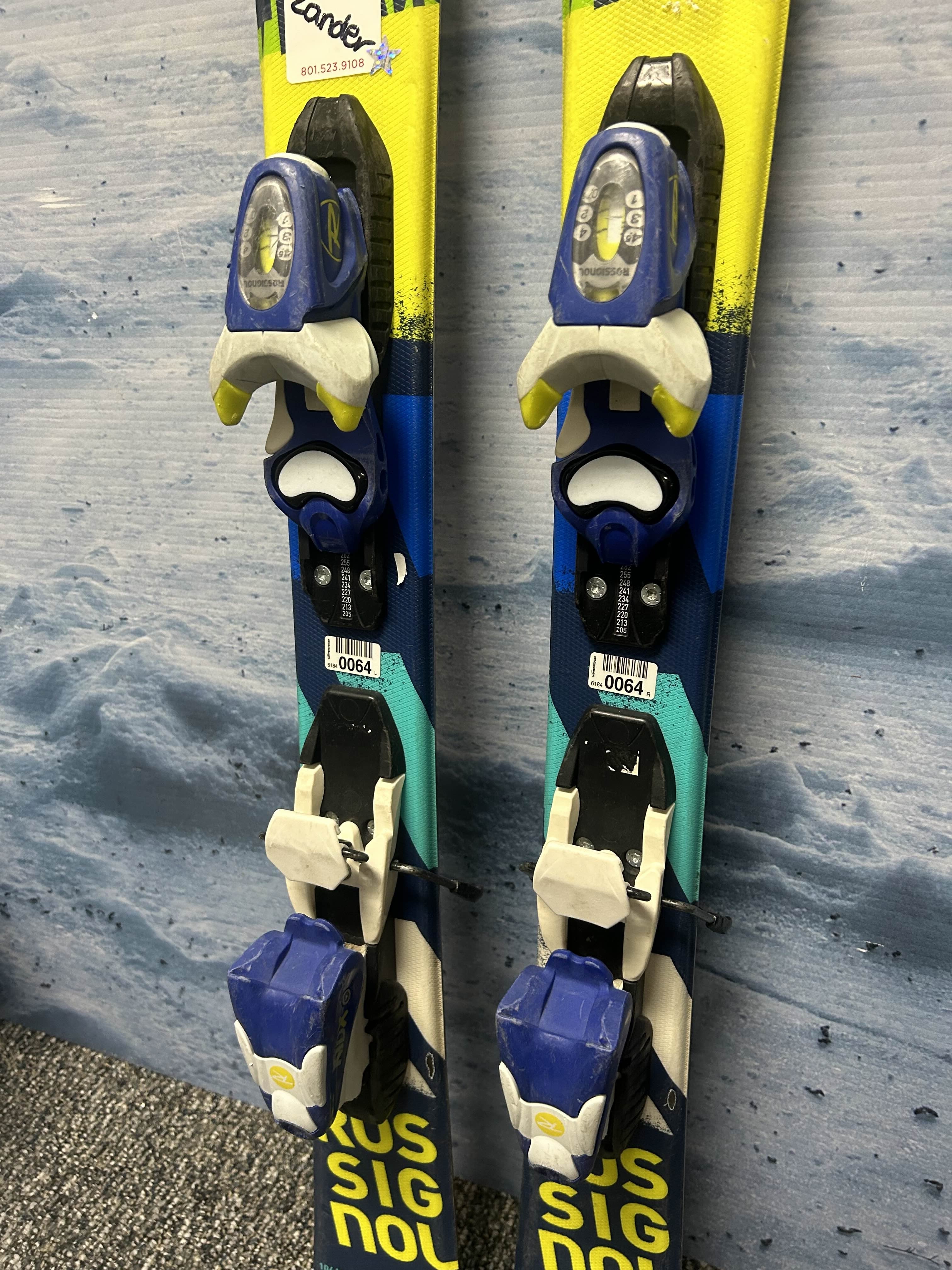 Used Rossignol Terrain 104cm Jr Skis w/ Look Kid X4.5 Demo Binding