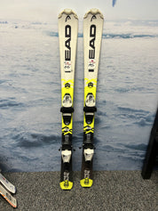 Used Head Supershape Team 117cm Jr Skis w/ Tyrolia SLR 7.5 Demo Binding