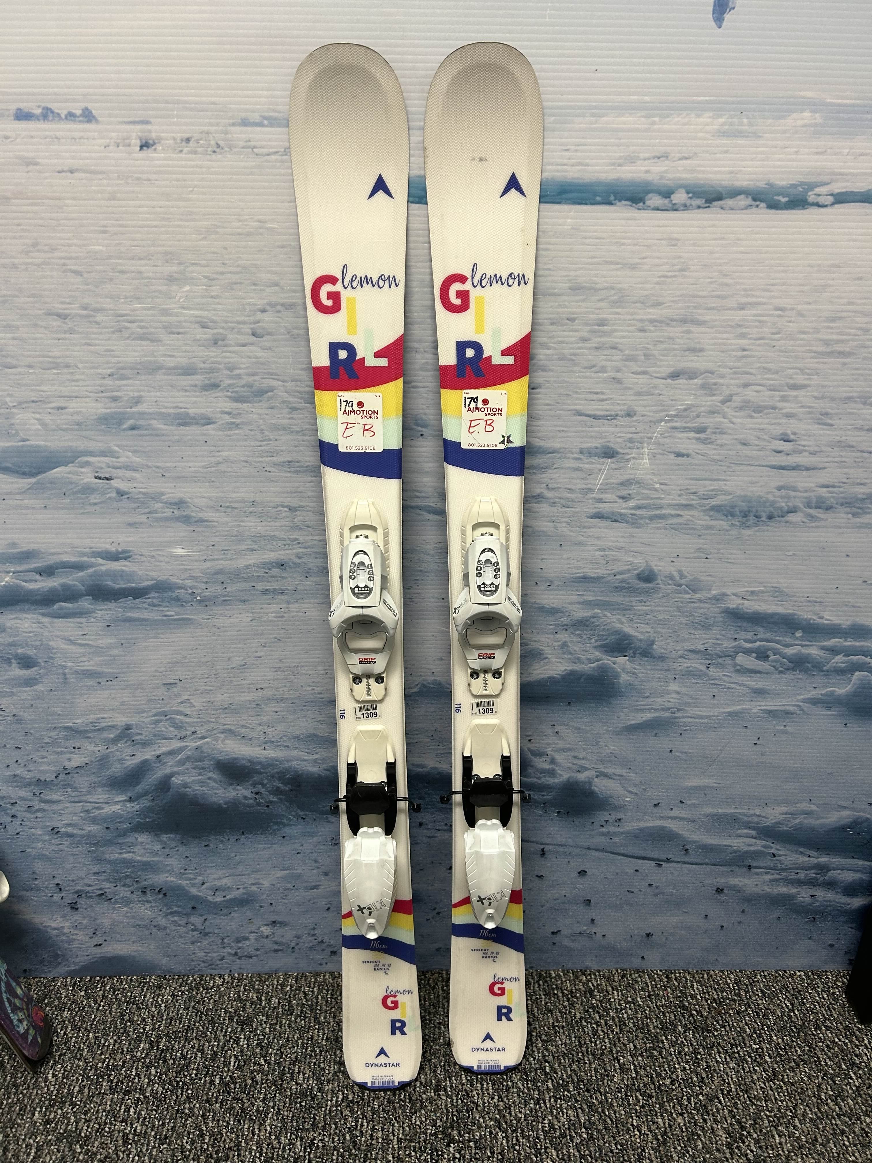 Used Dynastar Lemon Girl 116cm Jr Skis w/ Look X4.5 Demo Binding