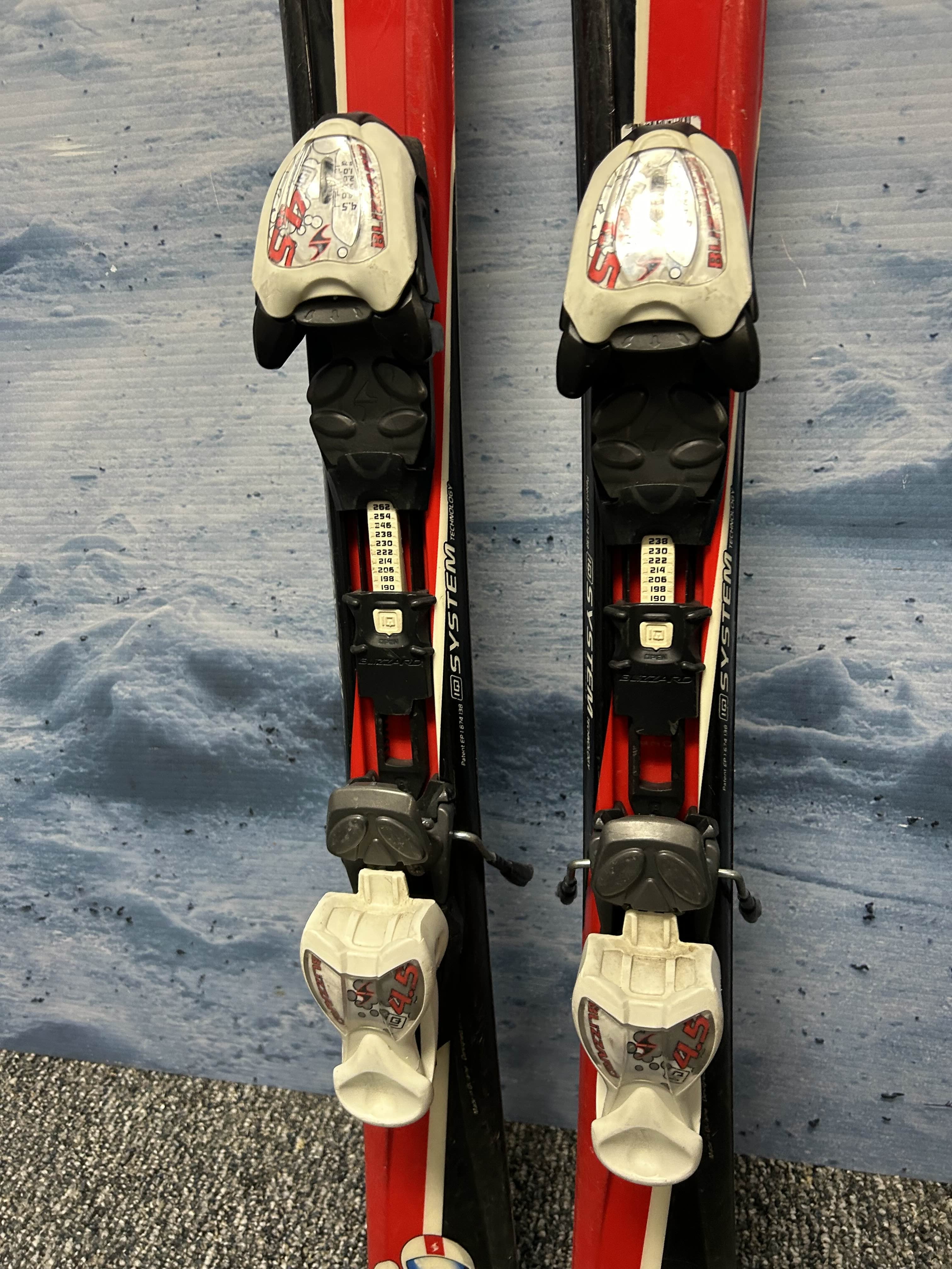 Used Blizzard Blizzi Race 110cm Jr Skis w/ Blizzard IQ4.5 Demo Binding