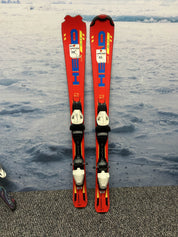 Used Head Supershape 107cm Jr Skis w/ Head LRX 4.5 Demo Binding