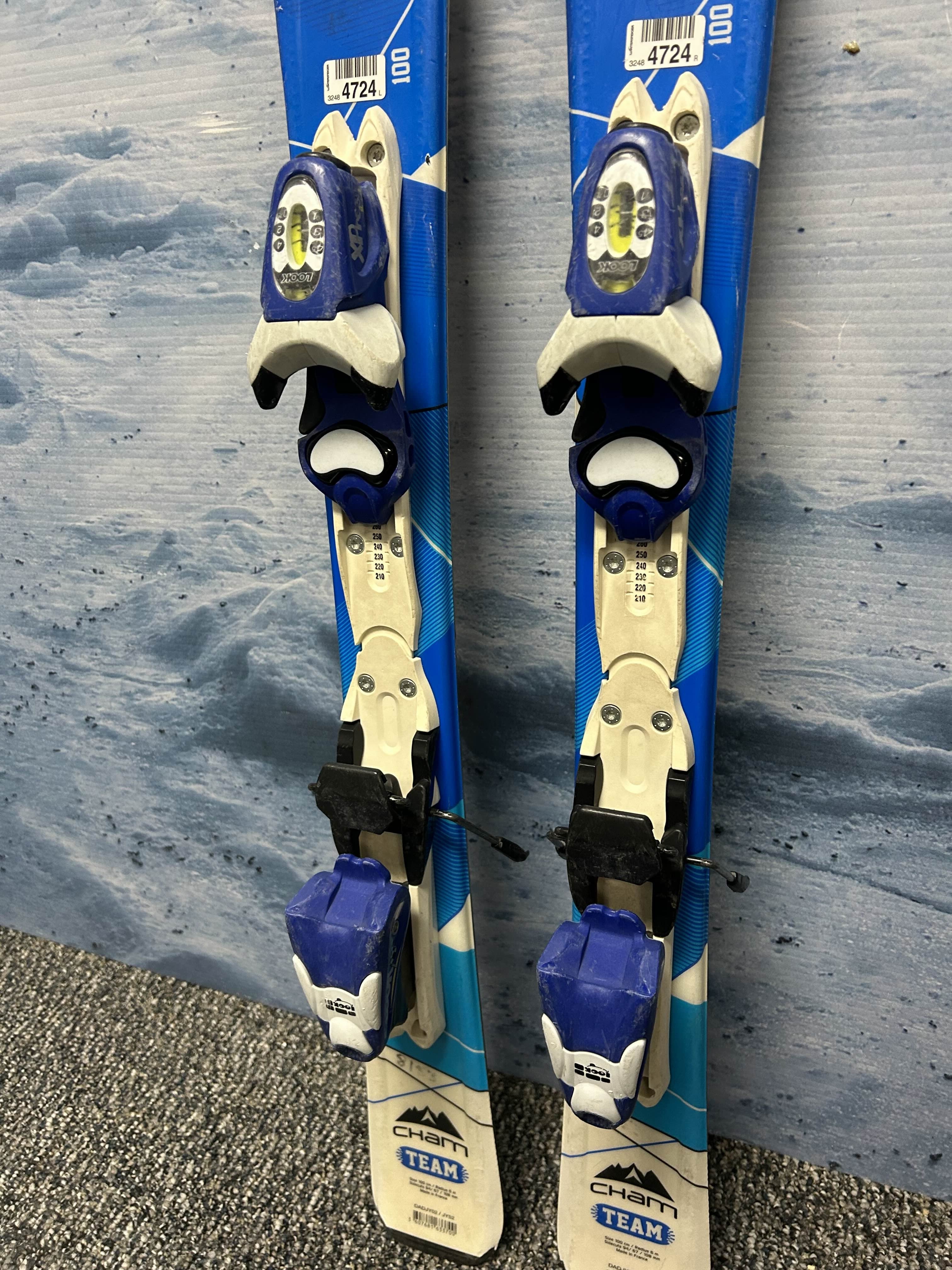 Used Dynastar Cham Team 100cm Jr Skis w/ Look Xpress 4.5 Demo Binding