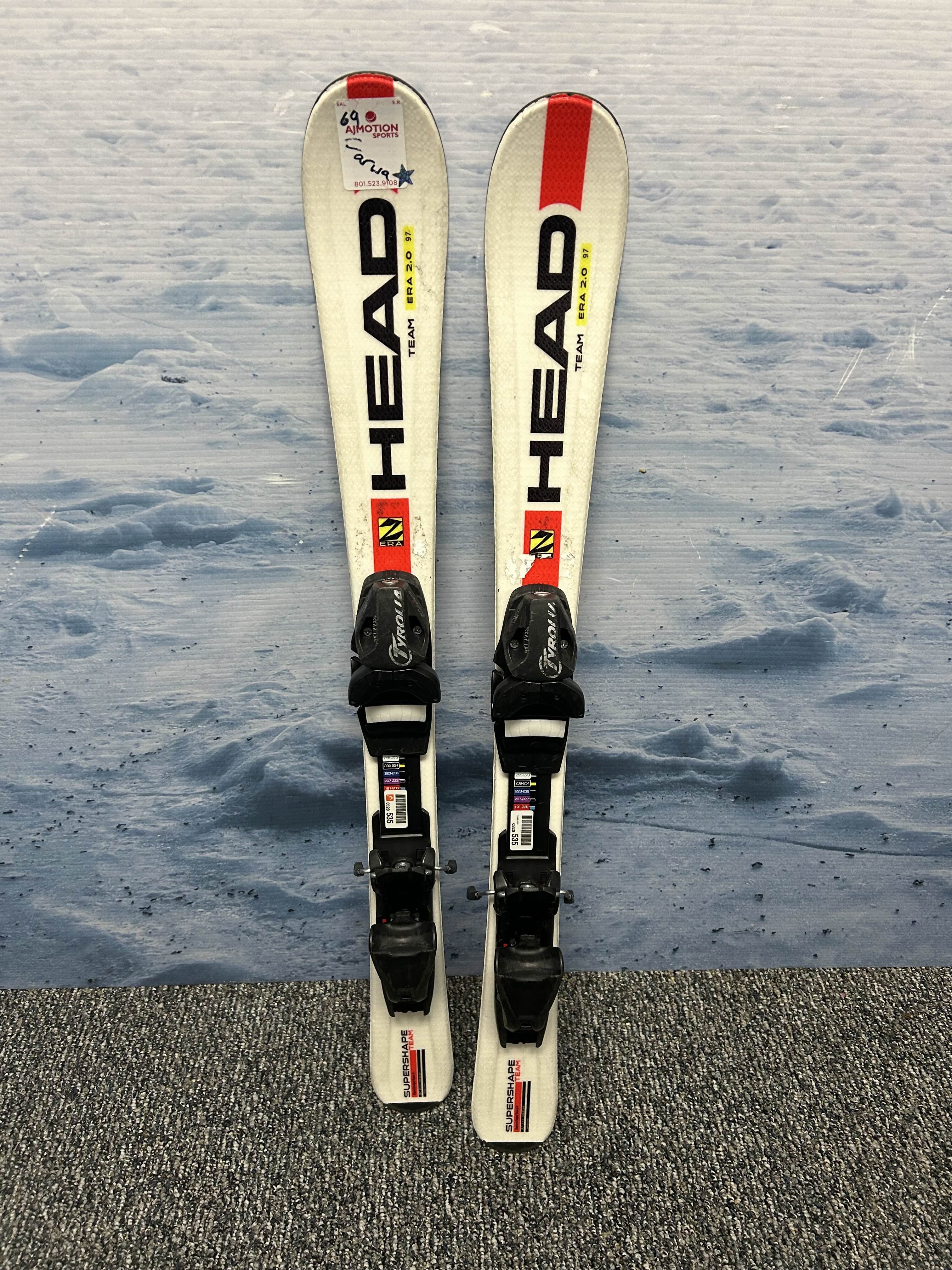 Used Head Supershape 97cm Jr Skis w/ Tyrolia SP 4.5 Demo Binding