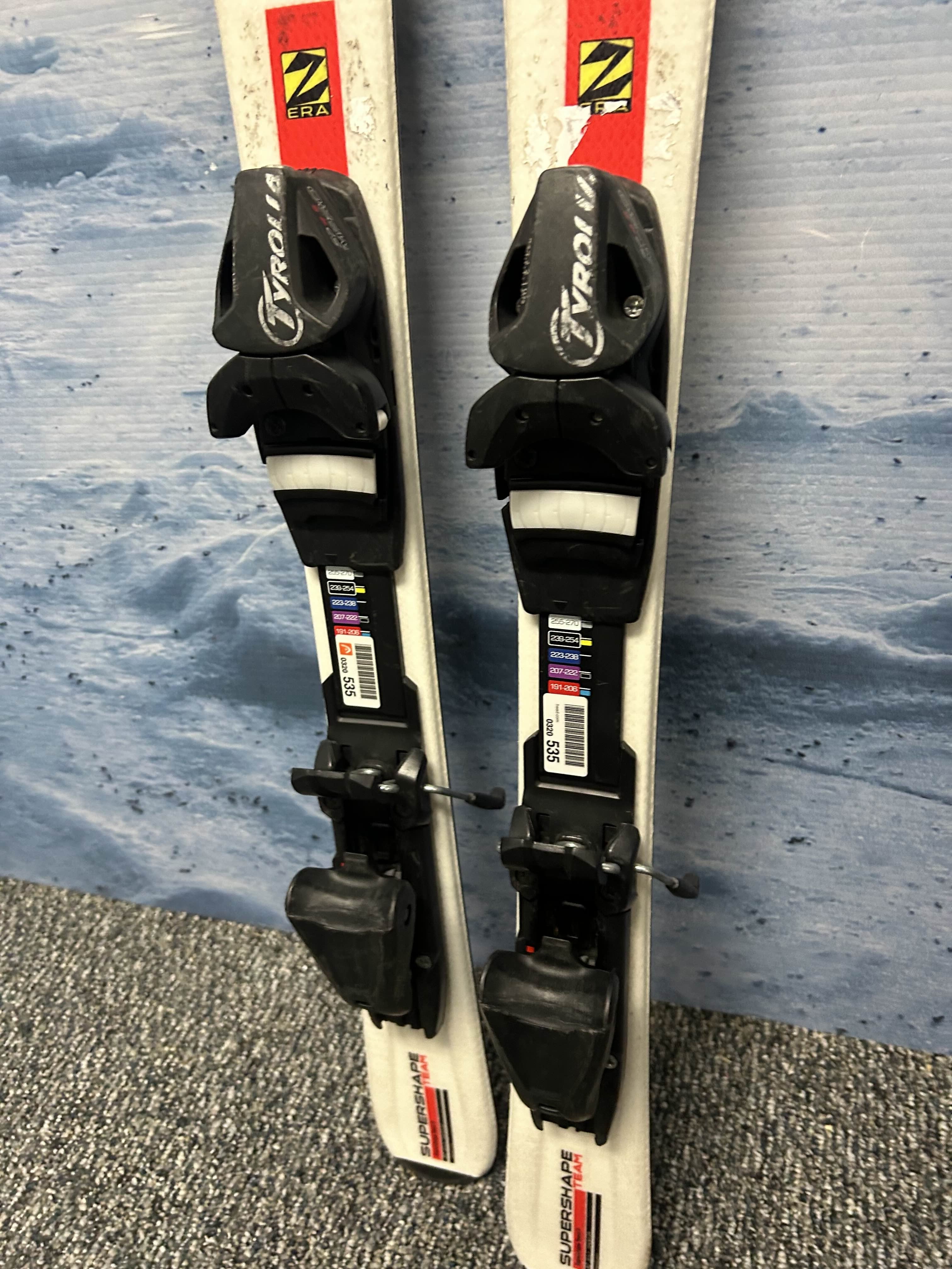 Used Head Supershape 97cm Jr Skis w/ Tyrolia SP 4.5 Demo Binding