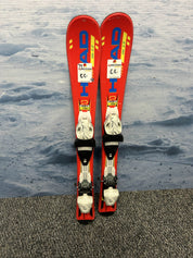 Used Head Supershape 87cm Jr Skis w/ Head LRX 4.5 Demo Binding