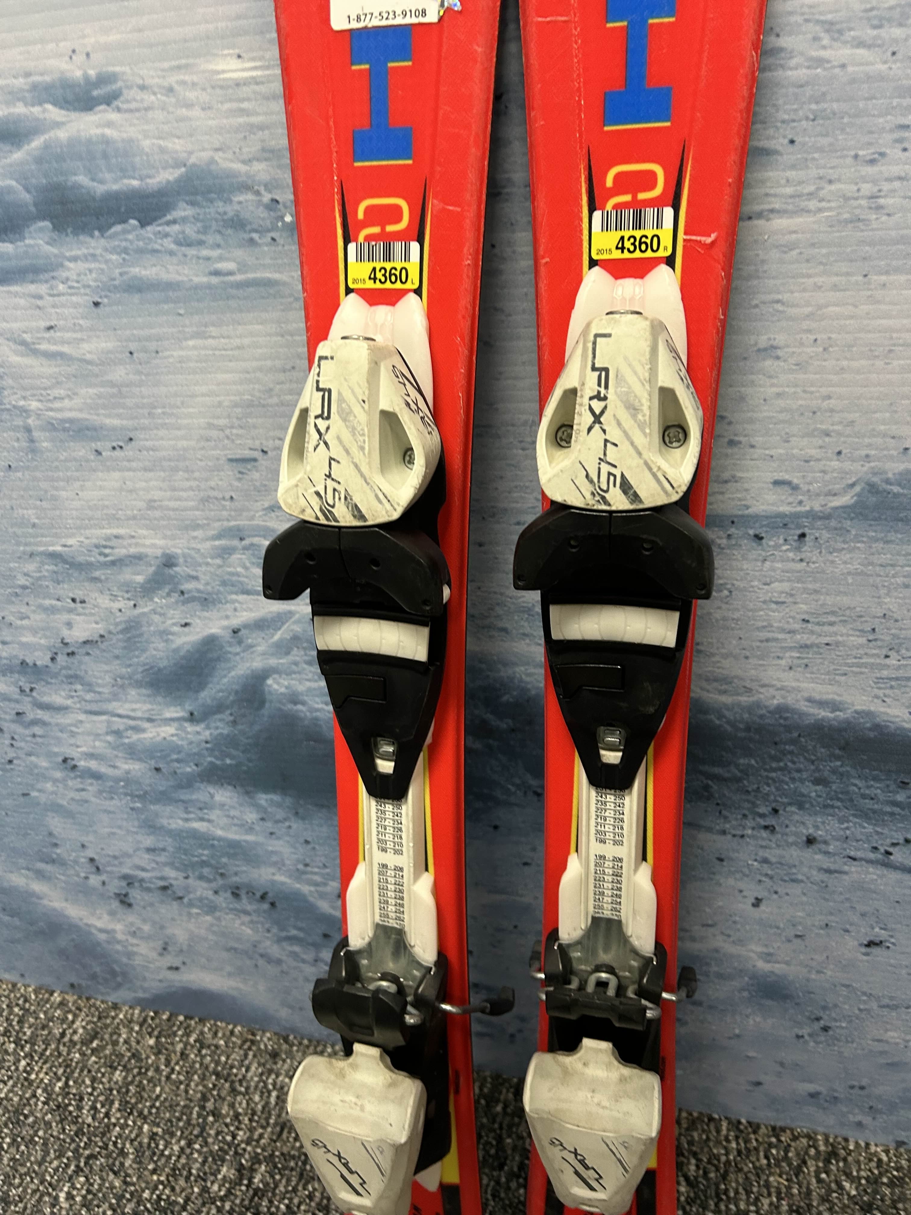 Used Head Supershape 87cm Jr Skis w/ Head LRX 4.5 Demo Binding