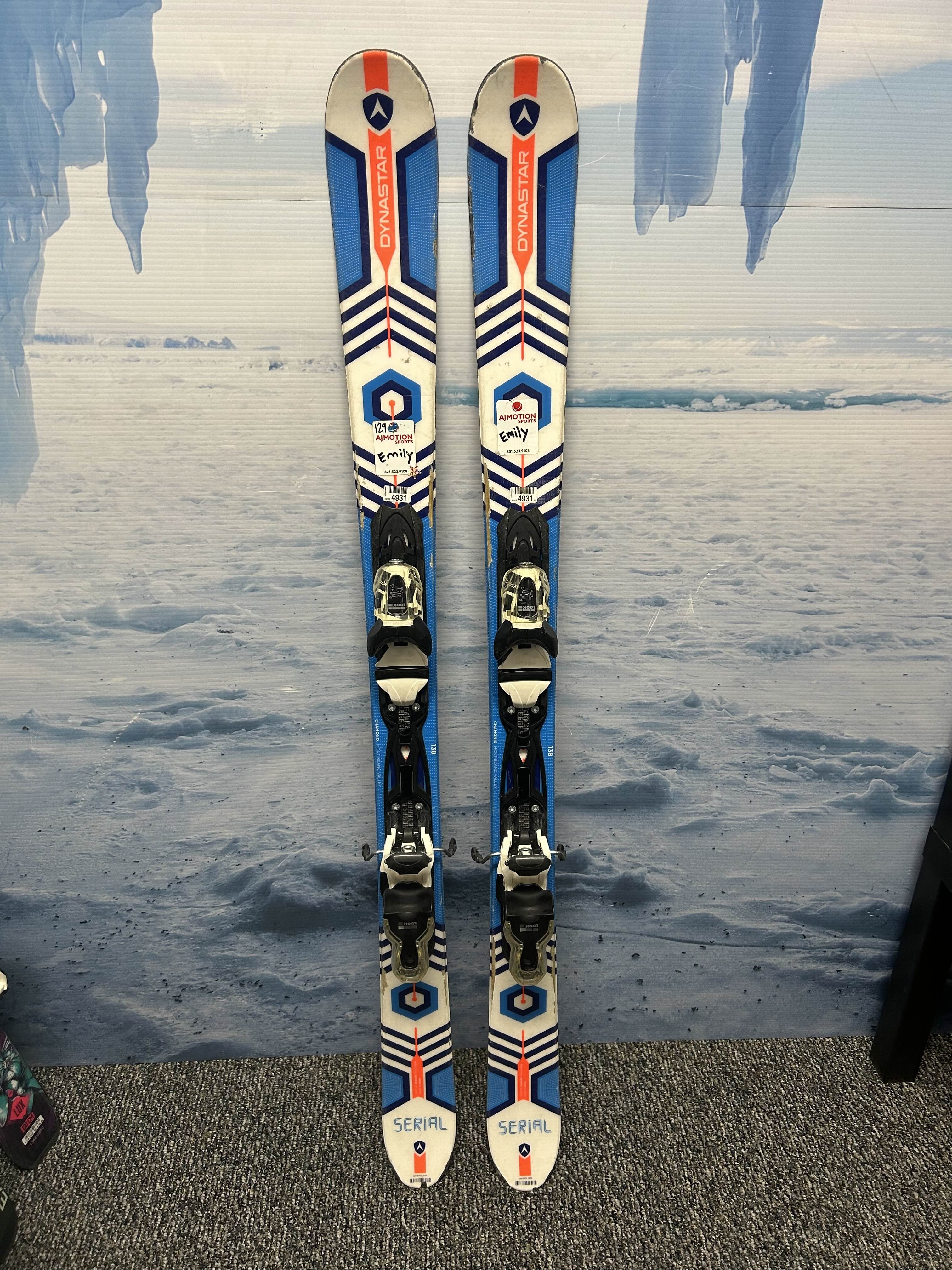 Used Dynastar Serial 80 Twintip 138cm Jr Skis w/  Look Xpress 10 Demo Binding