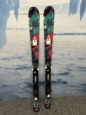 Used Salomon Lux 130cm Women Skis w/ Ezytrack 7.5 Demo Binding