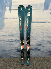 Used Atomic Vantage Jr. 130cm Jr Skis w/ EzyTrack 7.5 Demo Binding