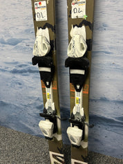 Used Salomon Suspect Jr. 130cm Jr Skis w/ Tyrolia LRX 7.5 Demo Binding