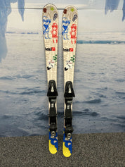 Used Head Mojo 127cm Jr Skis w/ Tyrolia SP 7.5  Demo Binding