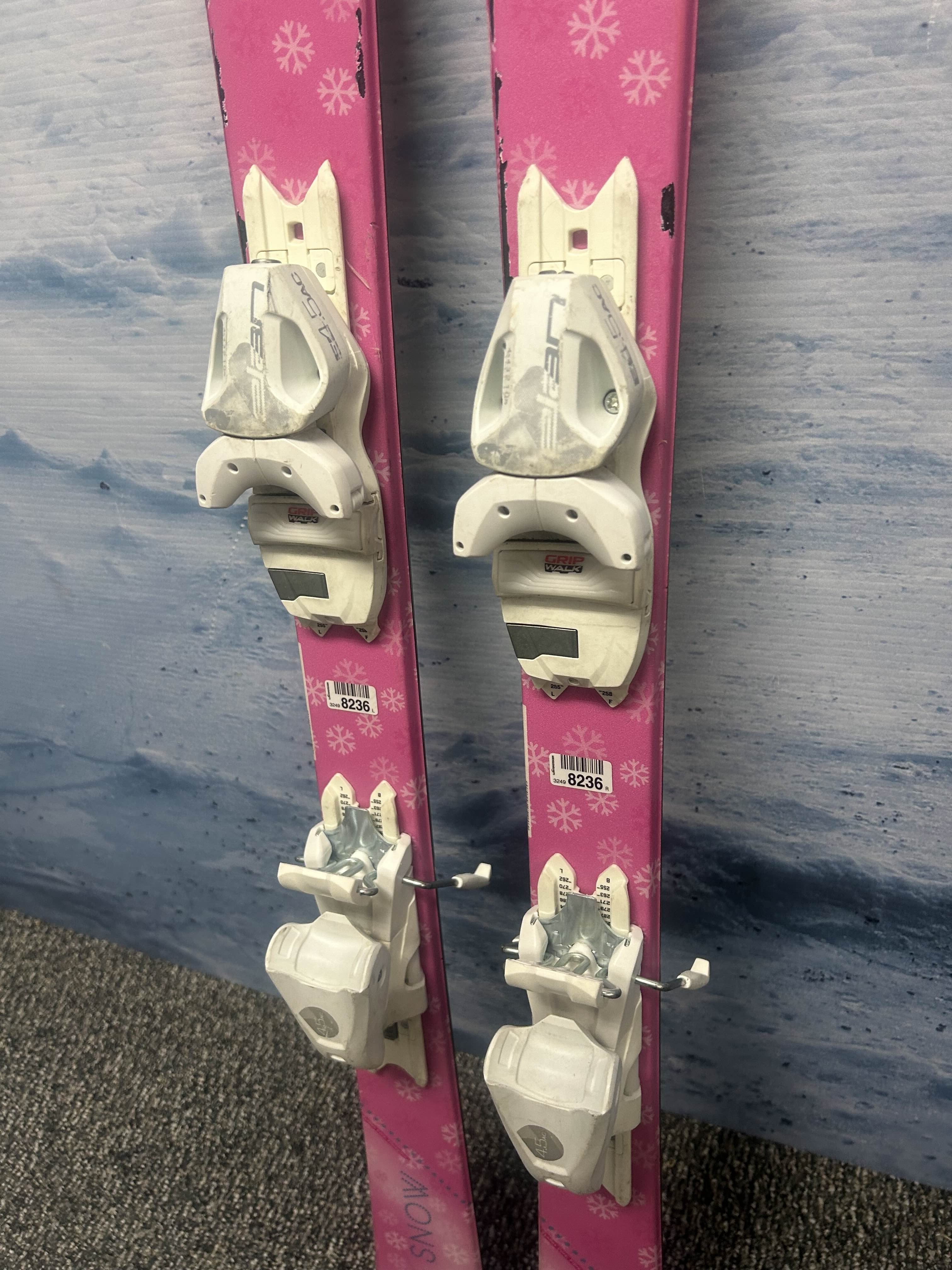 Used Elan Lil Snow 130cm Jr Skis w/ Elan El 4.5 AC Demo Binding