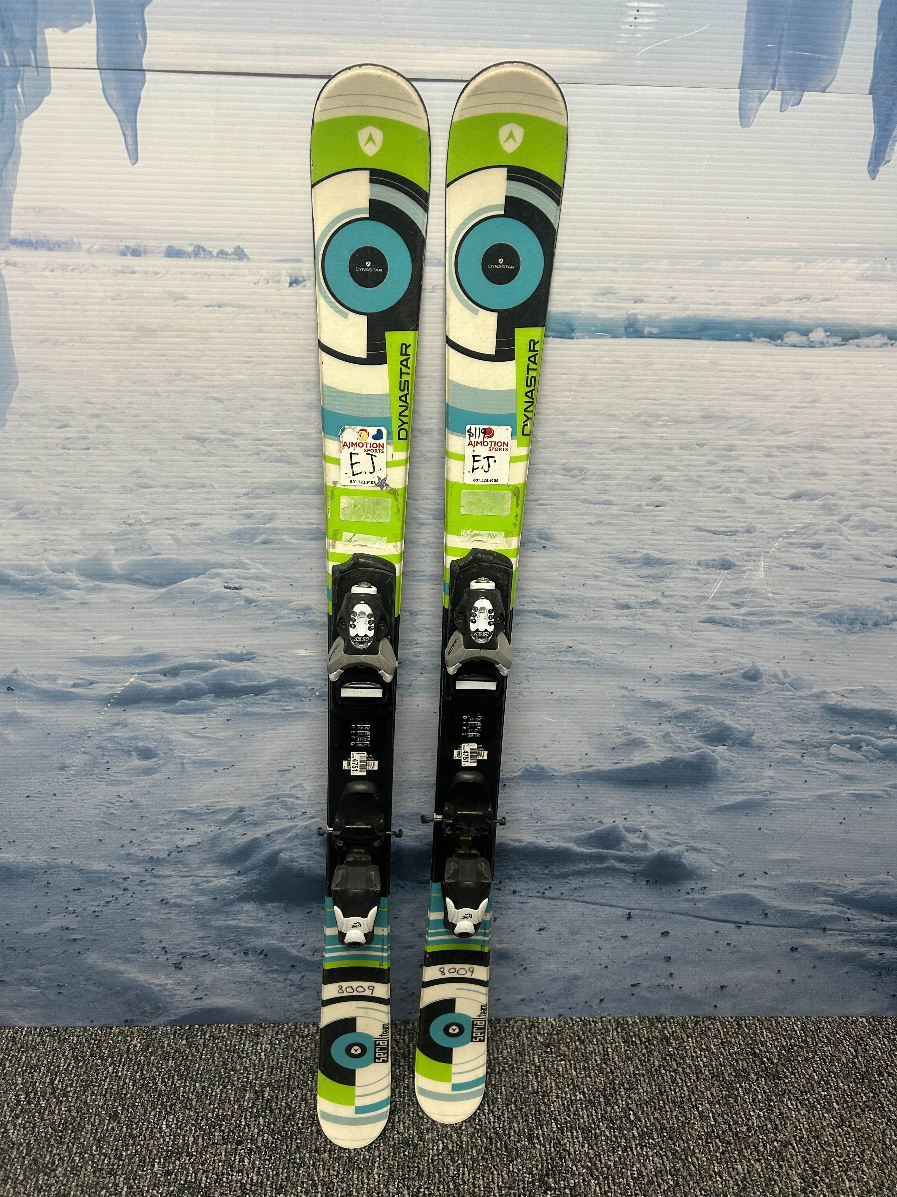 Used Dynastar Serial 80 Twintip 125cm Jr Skis w/  Look 4.5 Demo Binding