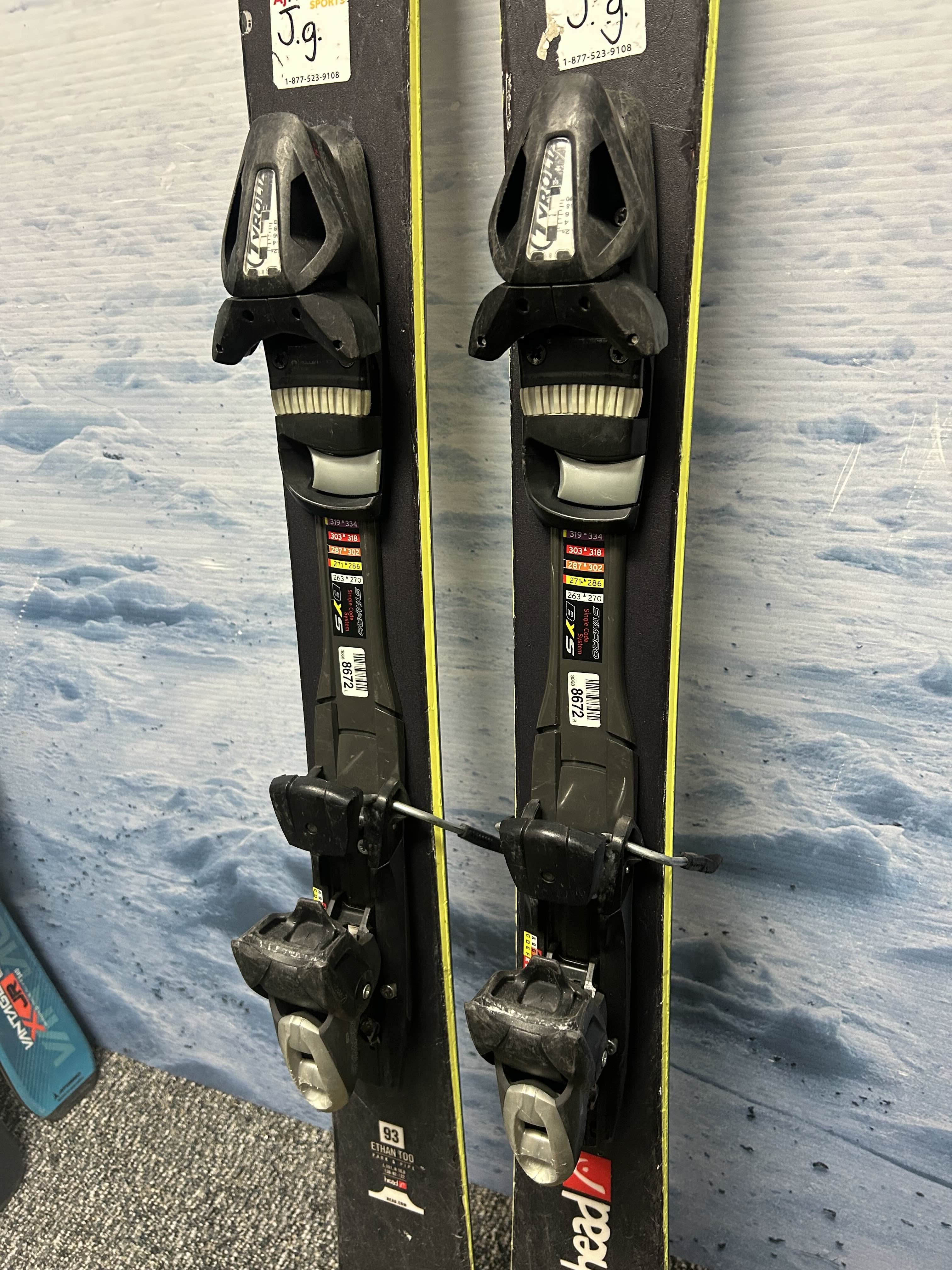 Used Head Ethan Too 93 151cm Skis w/ Tyrolia Sp 10 Demo Binding