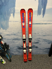 Used Head Supershape Team 137cm Jr Skis w/ Tyrolia LRX 7.5 Demo Binding